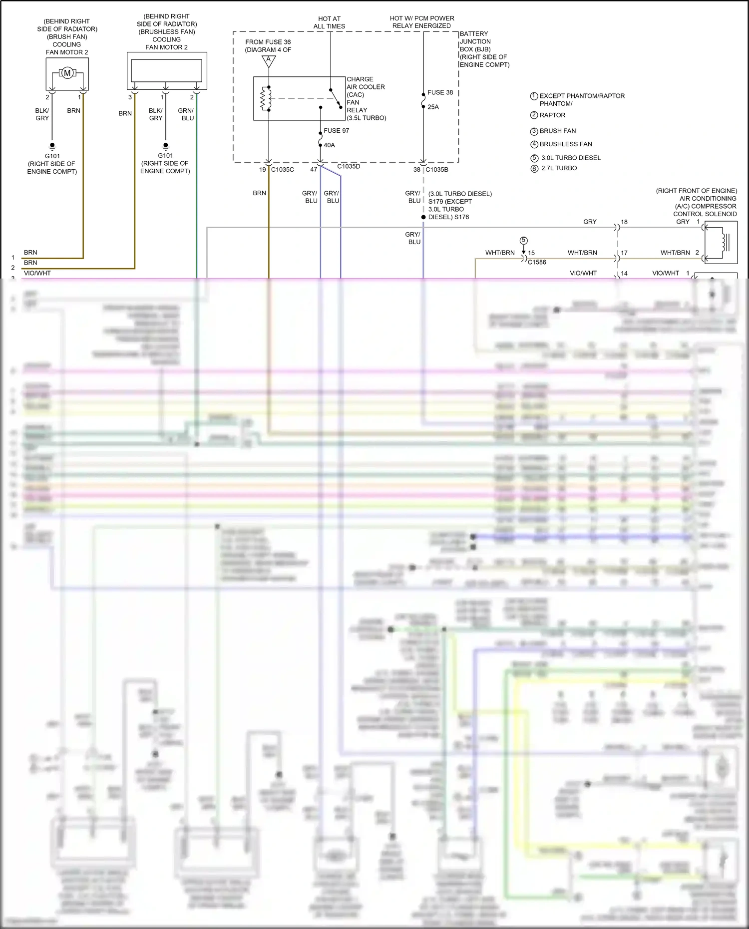 Wiring diagram upper active grille shutter actuator for Ford F-150 XIII facelift (2017-2020) (1 of 5)
