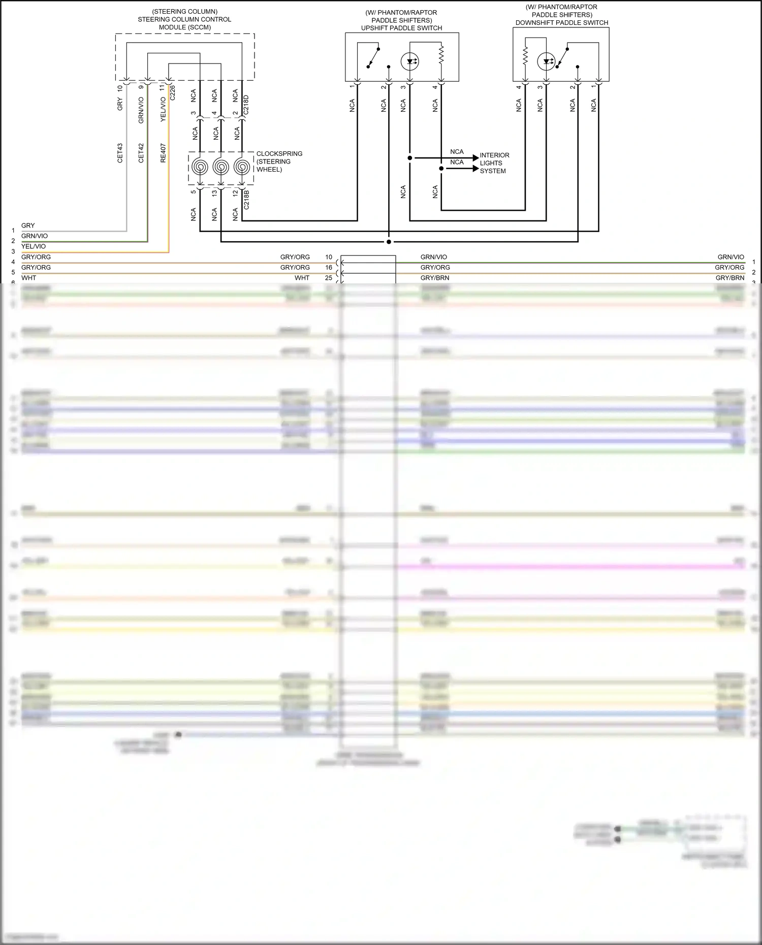 Wiring diagram upshift paddle switch for Ford F-150 XIII facelift (2017-2020) (1 of 3)