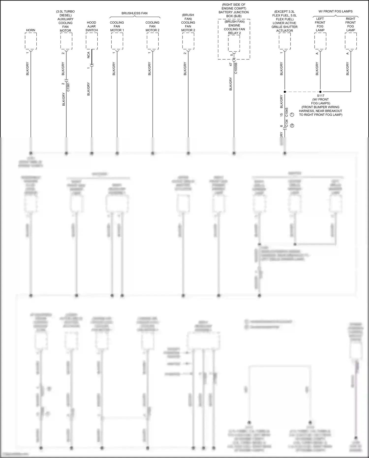 Wiring diagram windshield washer fluid level sensor for Ford F-150 XIII facelift (2017-2020) (1 of 2)