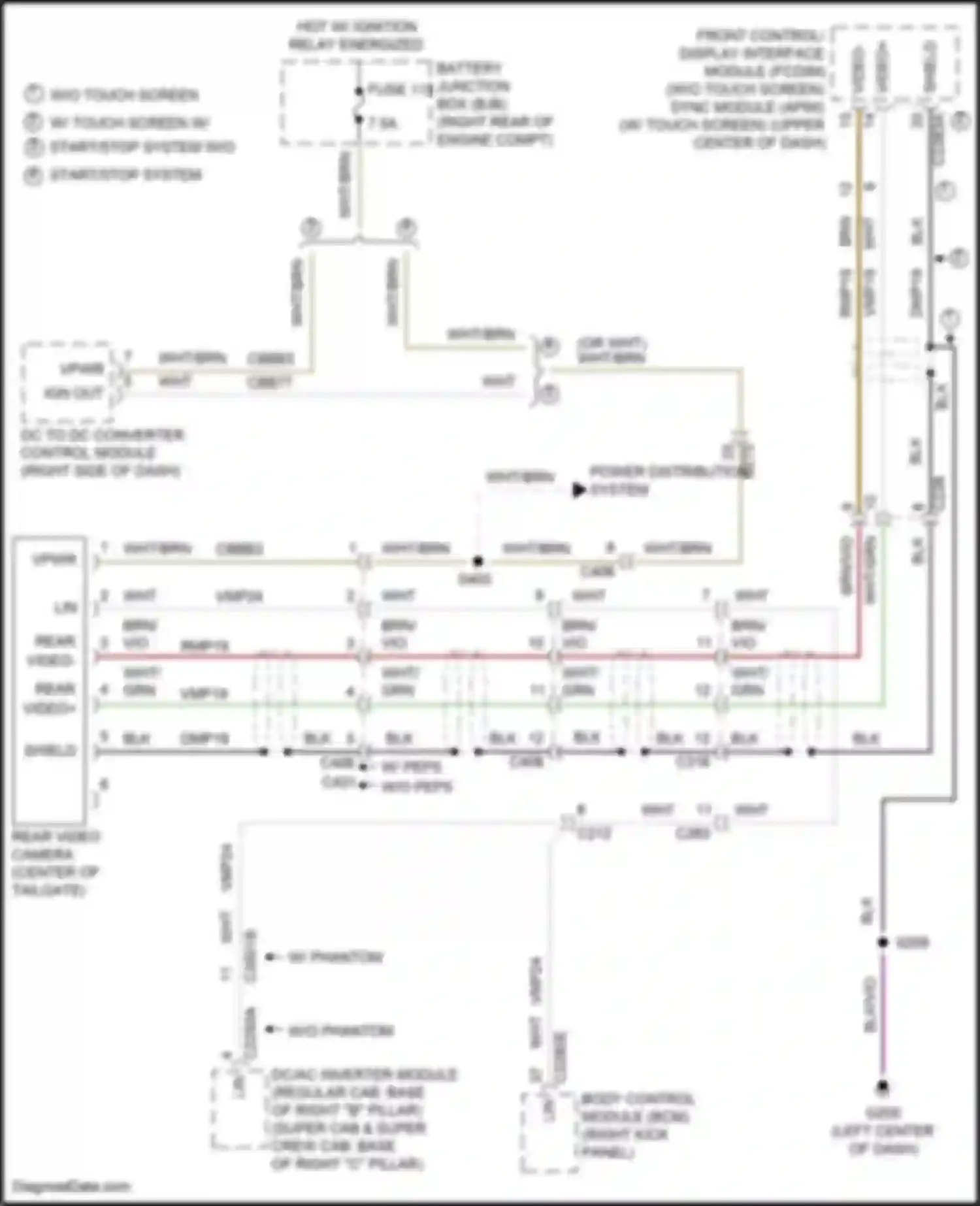 F-150 Ford XIII (2014-2018): Rear camera circuit