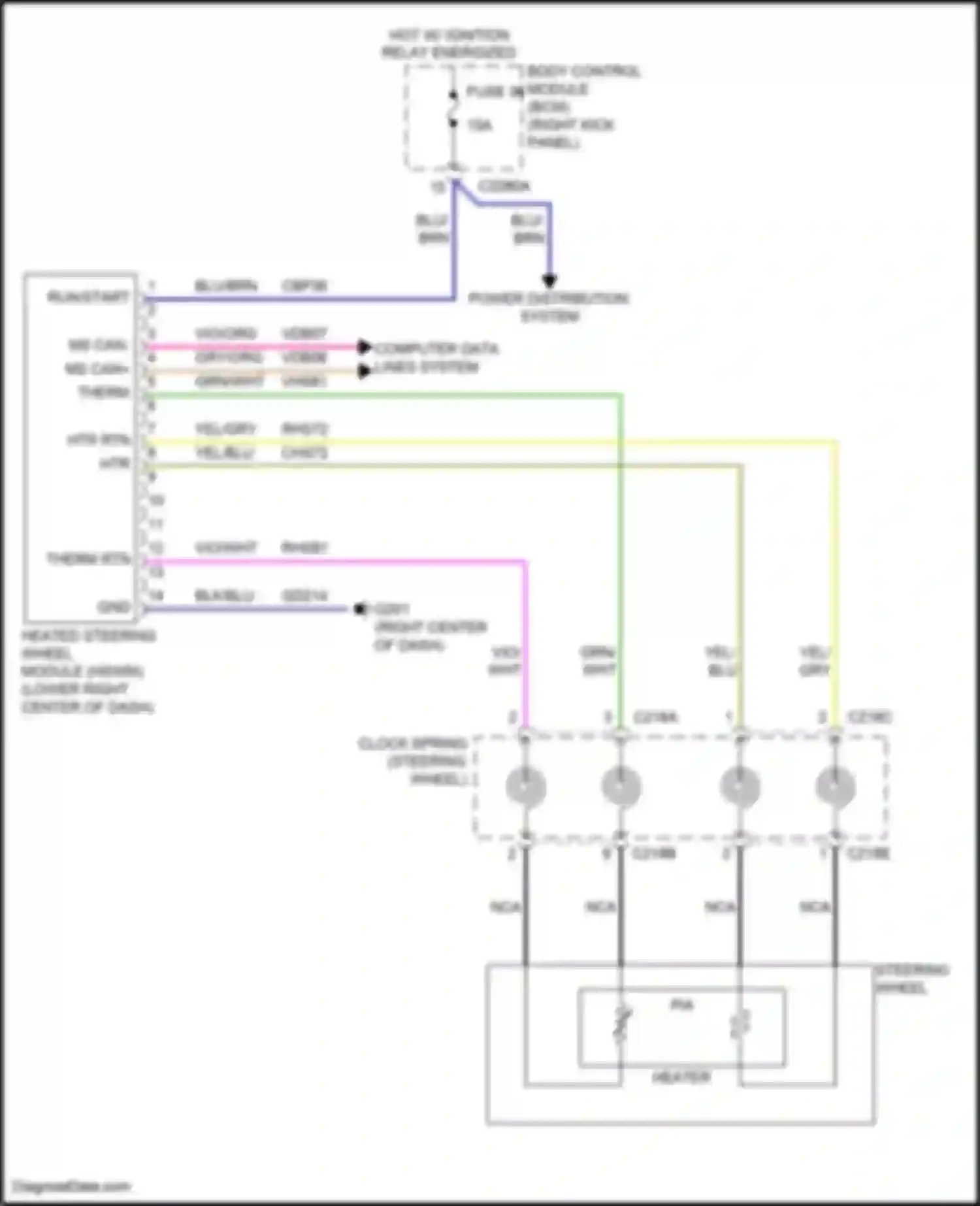 F-150 Ford XIII (2014-2018): Heated steering wheel circuit