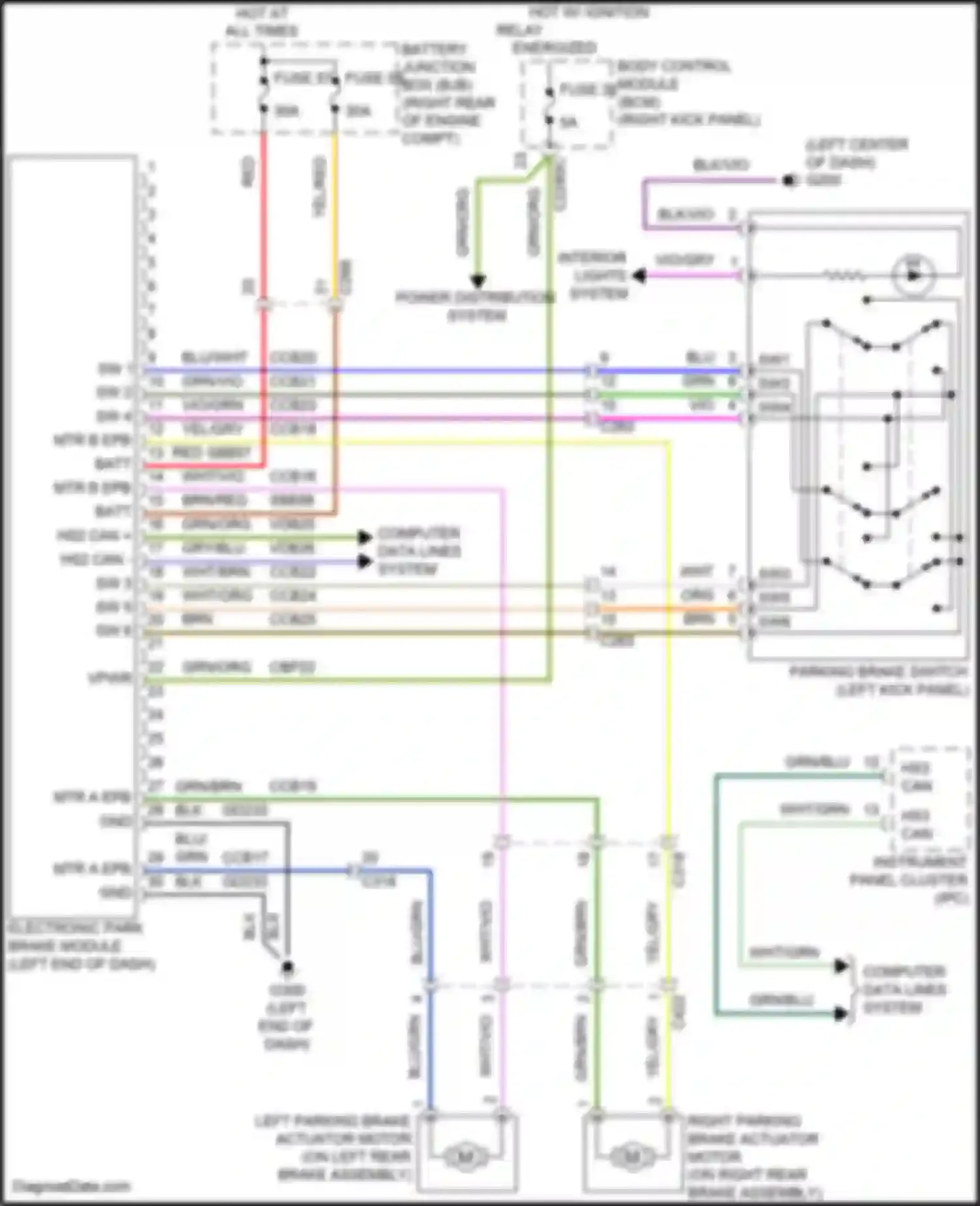 F-150 Ford XIII (2014-2018): Electronic parking brake circuit
