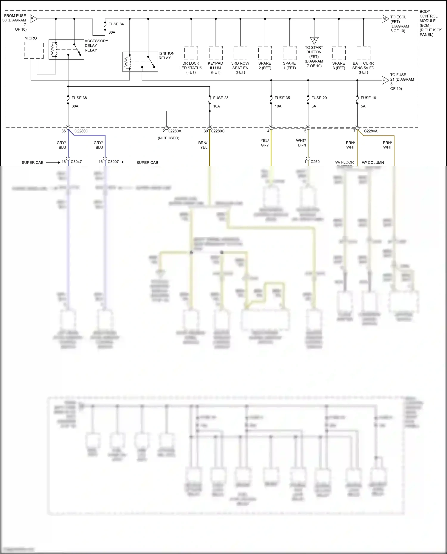 Wiring diagram accessory delay relay for Ford F-150 XIII (2014-2018) (1 of 1)