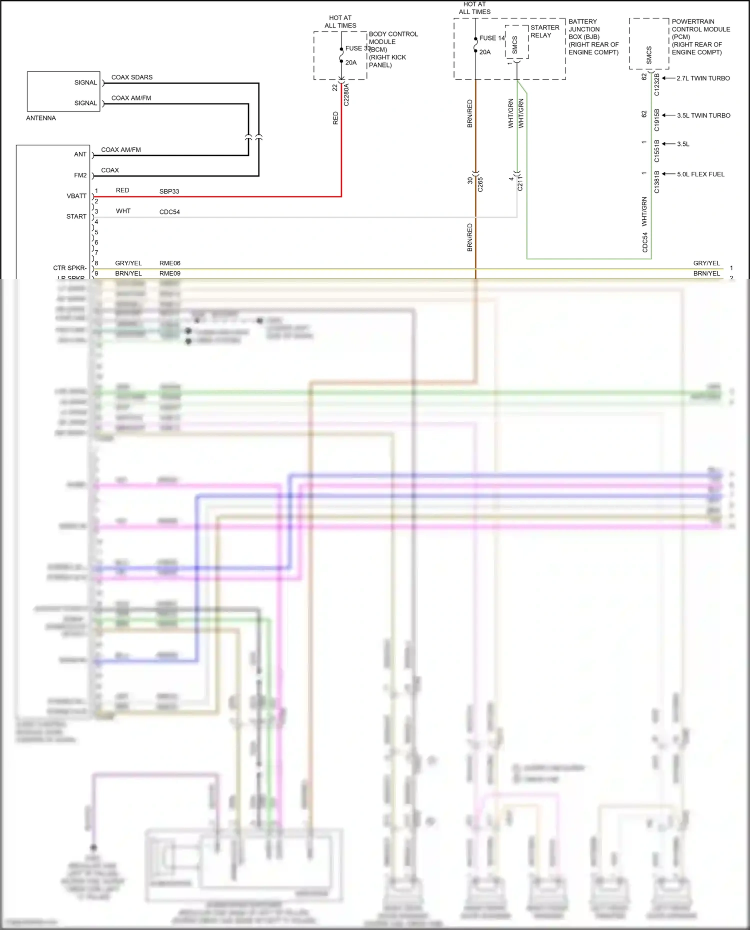 Wiring diagram computer data lines system for Ford F-150 XIII (2014-2018) (12 of 112)