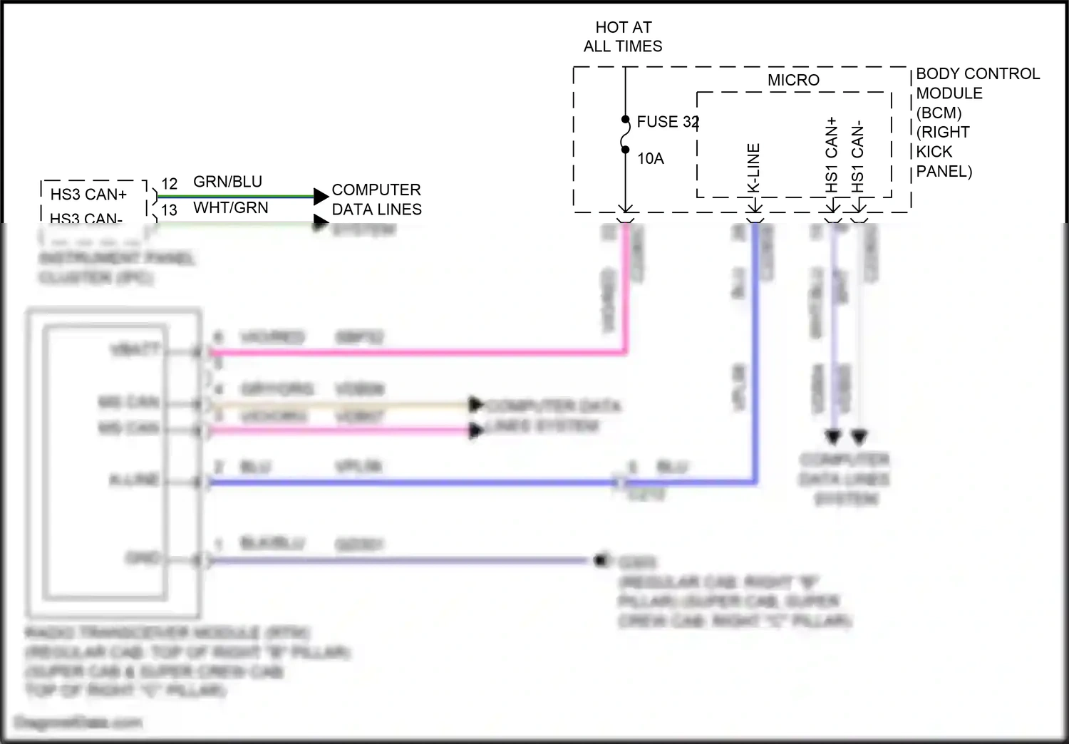 Wiring diagram computer data lines system for Ford F-150 XIII (2014-2018) (59 of 112)