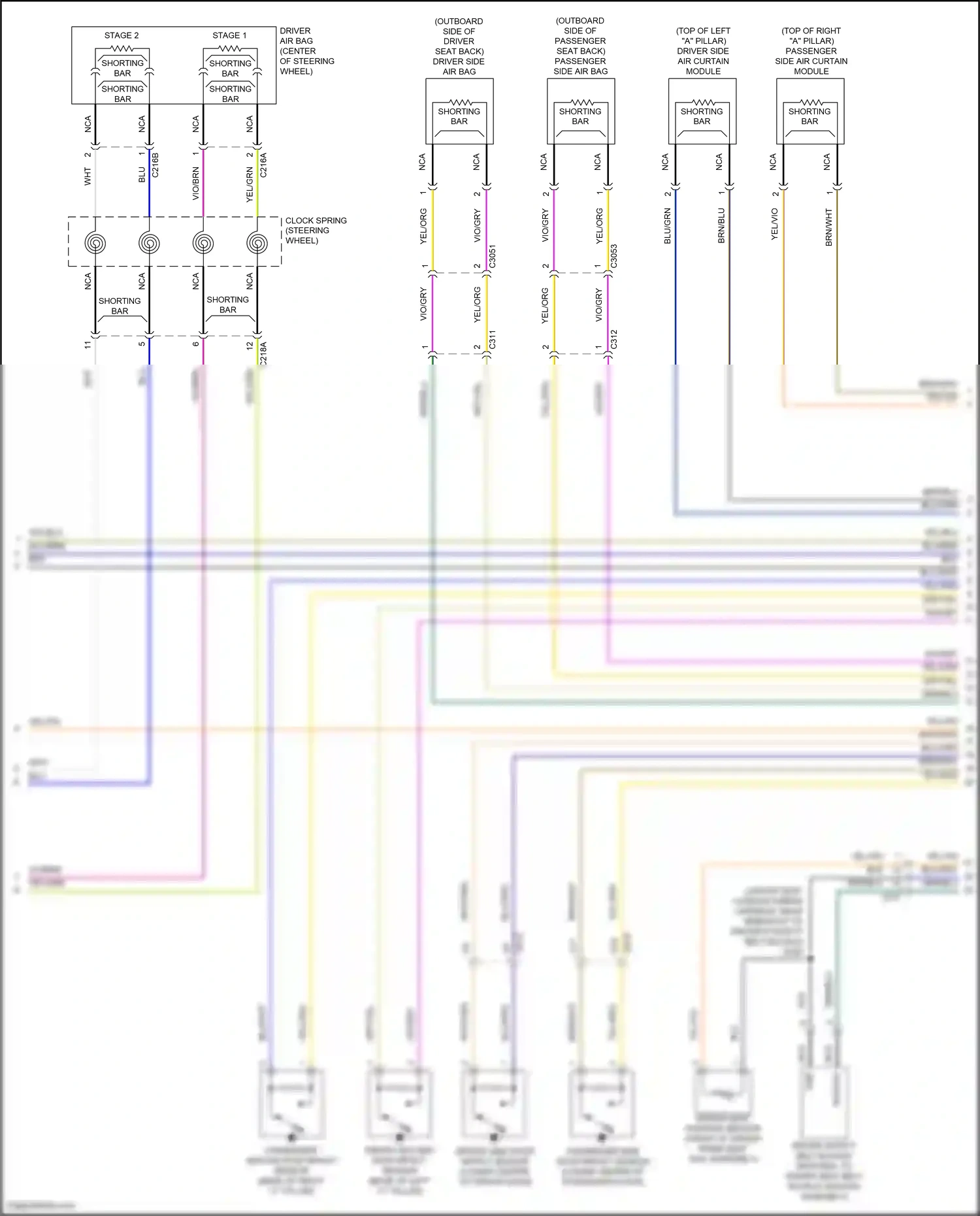 Wiring diagram driver second row impact sensor for Ford F-150 XIII (2014-2018) (1 of 1)