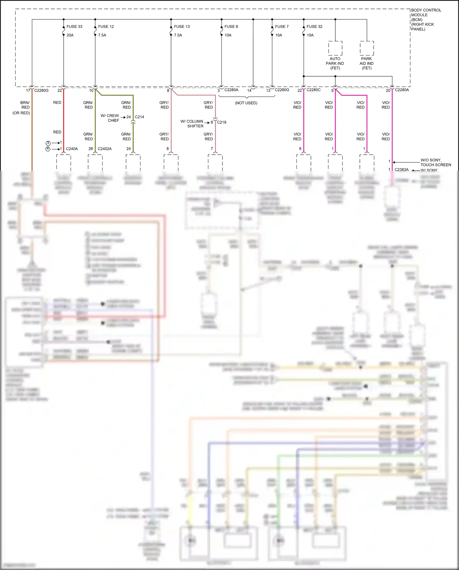 Wiring diagram front video camera for Ford F-150 XIII (2014-2018) (1 of 1)