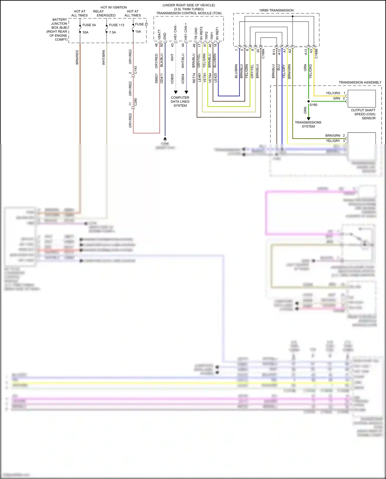 Wiring diagram hazard/auto-start-stop deactivation switch for Ford F-150 XIII (2014-2018) (6 of 6)