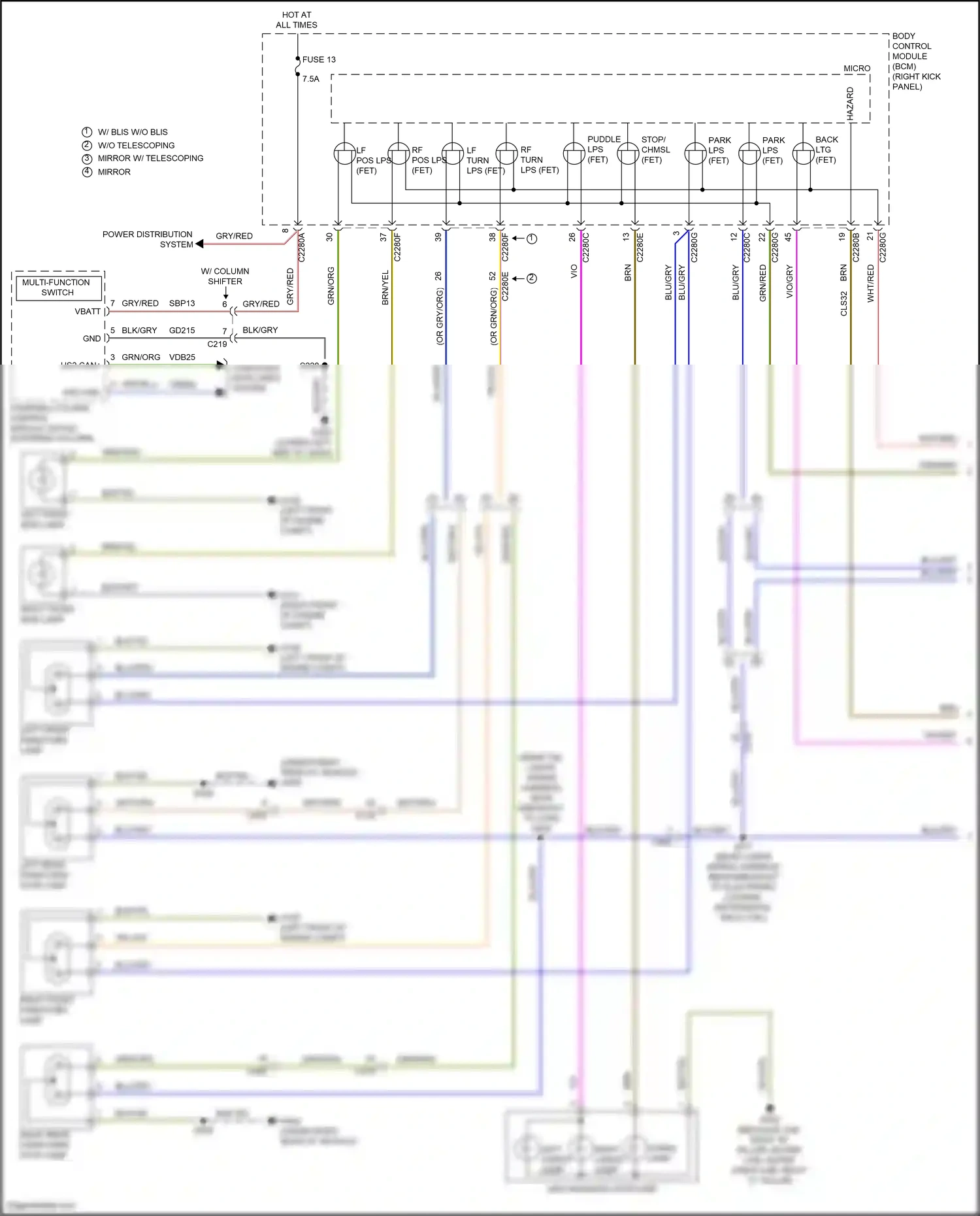 Wiring diagram power distribution system for Ford F-150 XIII (2014-2018) (24 of 51)