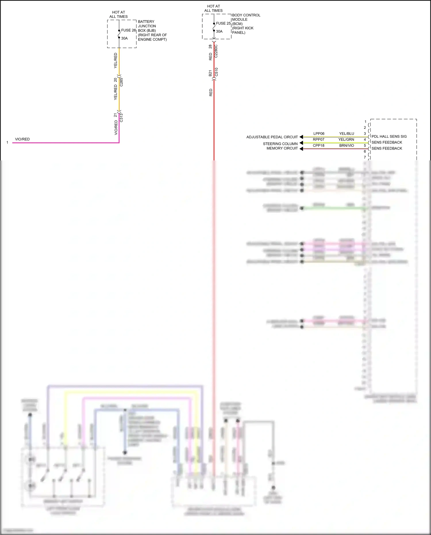 Wiring diagram power windows system for Ford F-150 XIII (2014-2018) (3 of 9)