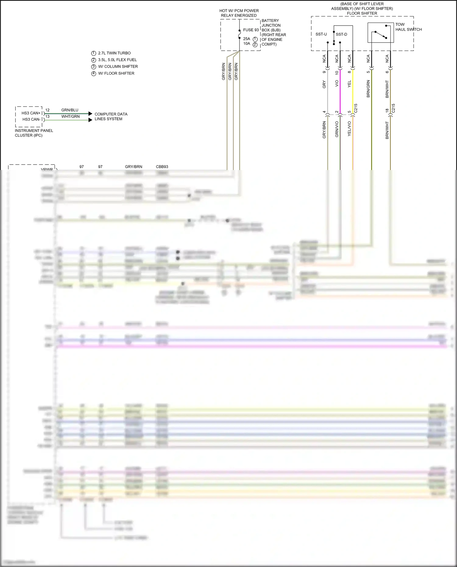 Wiring diagram powertrain control module for Ford F-150 XIII (2014-2018) (1 of 3)