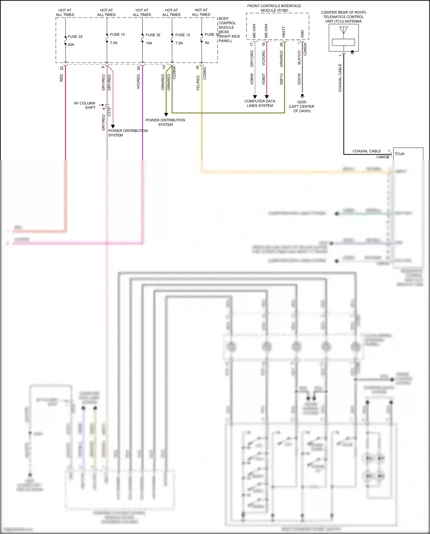 Wiring diagram steering column) for Ford F-150 XIII (2014-2018) (9 of 20)