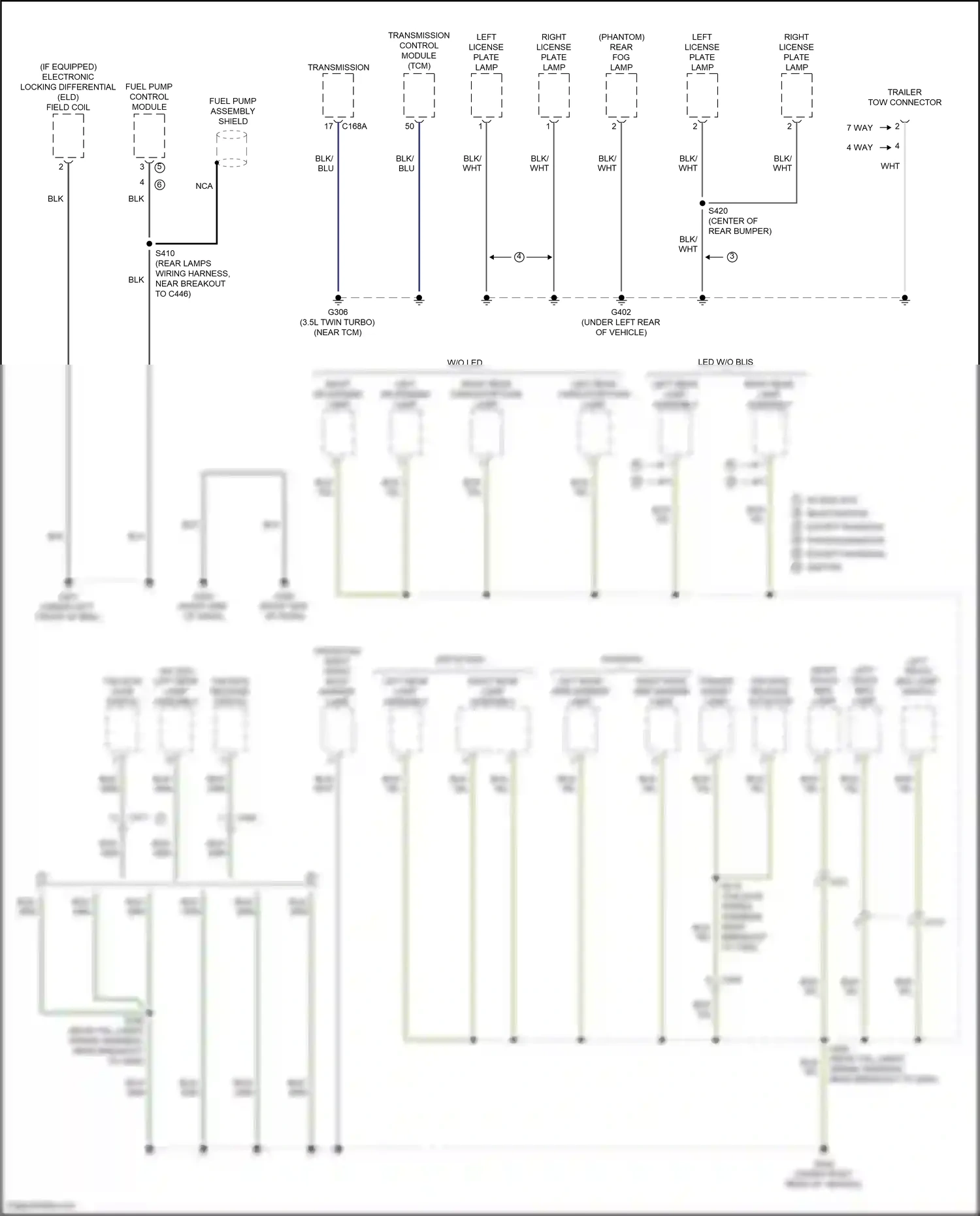 Wiring diagram tailgate release switch for Ford F-150 XIII (2014-2018) (2 of 4)