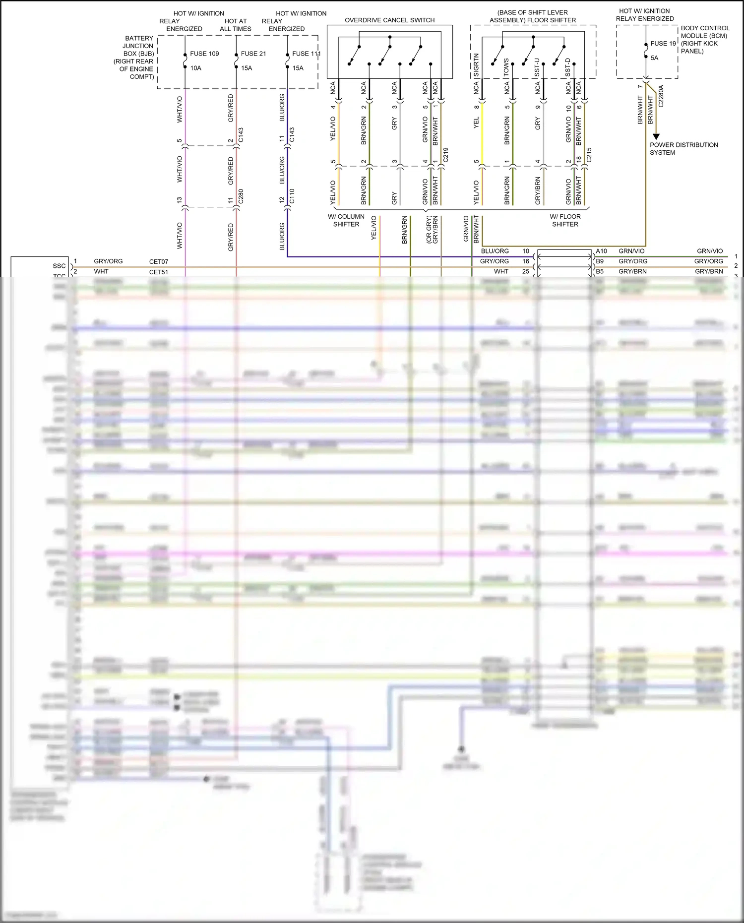 Wiring diagram transmission control module for Ford F-150 XIII (2014-2018) (1 of 1)