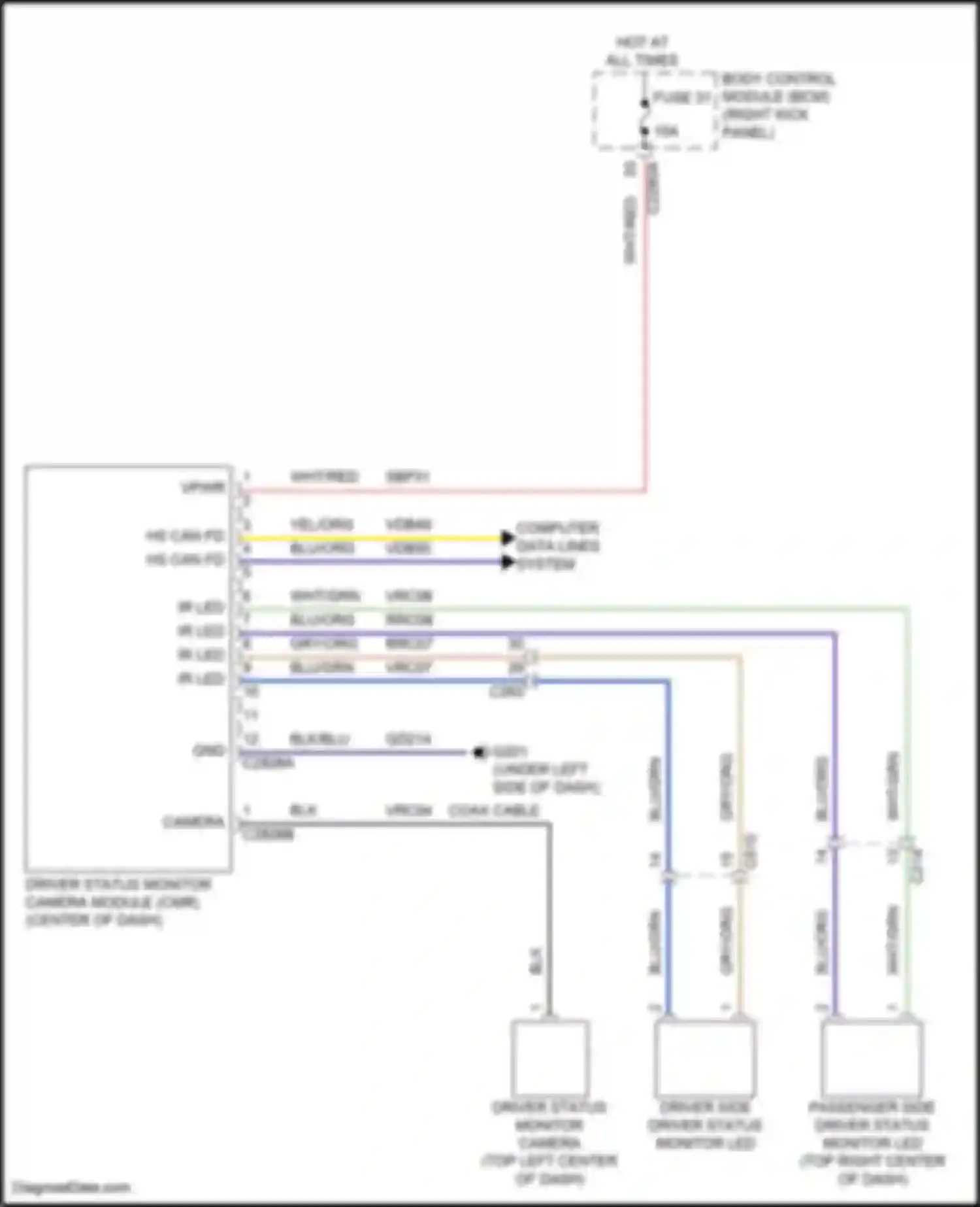 F-150 Ford XIV (2020-2024): Driver monitoring system circuit