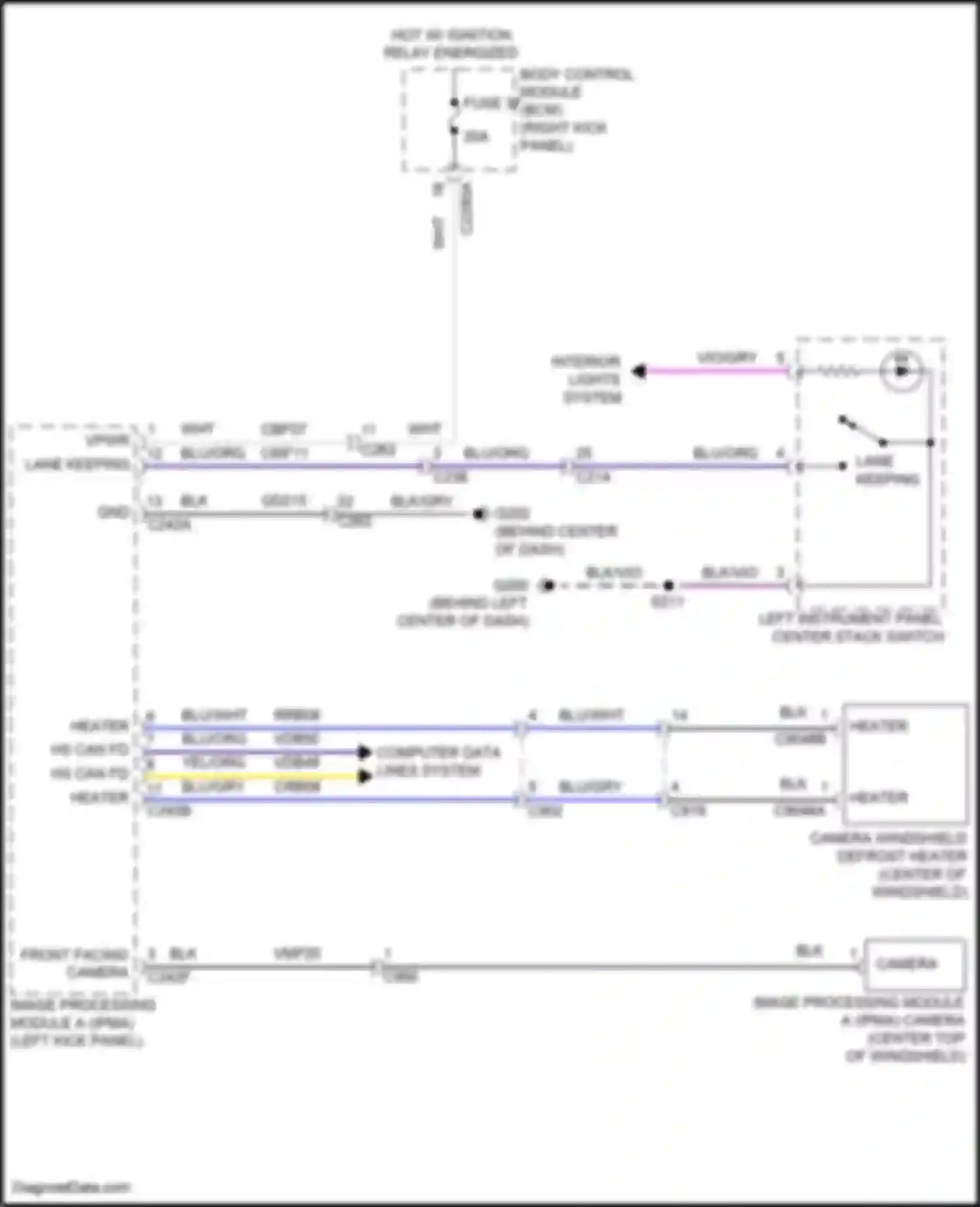 F-150 Ford XIV (2020-2024): Lane departure warning circuit