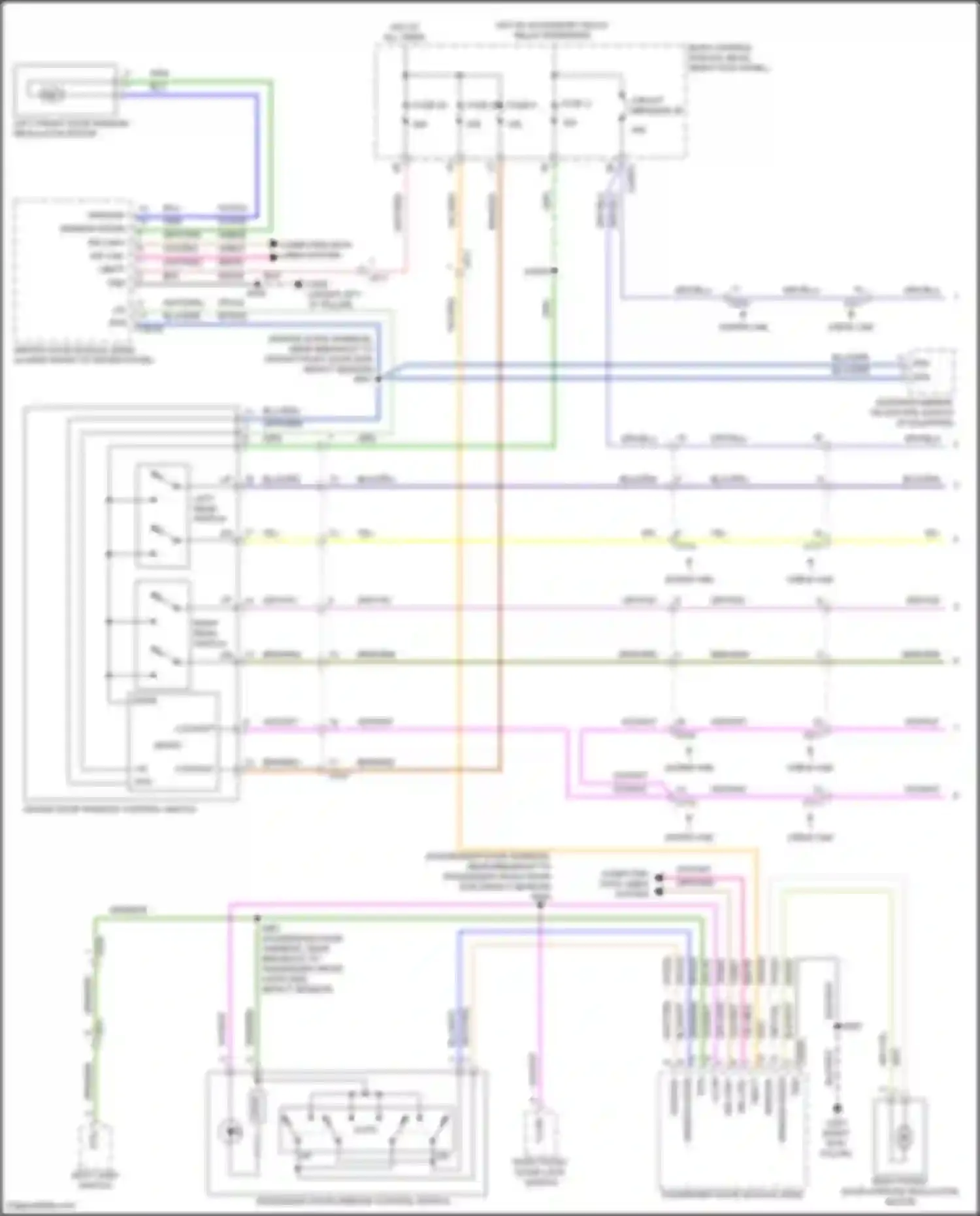 F-150 Ford XIV (2020-2024): Power windows circuit, crew cab (1 of 2)