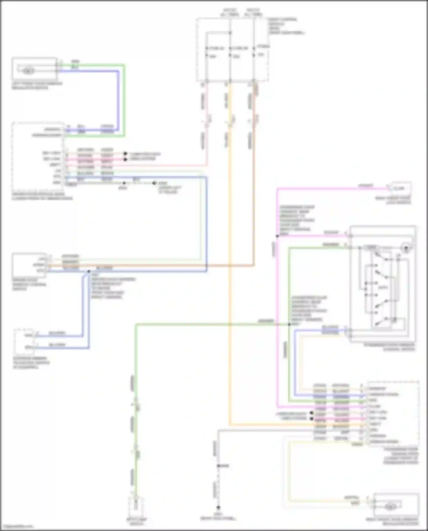 Wiring diagram driver door window control switch for Ford F-150 XIV (2020-2024) (6 of 7)