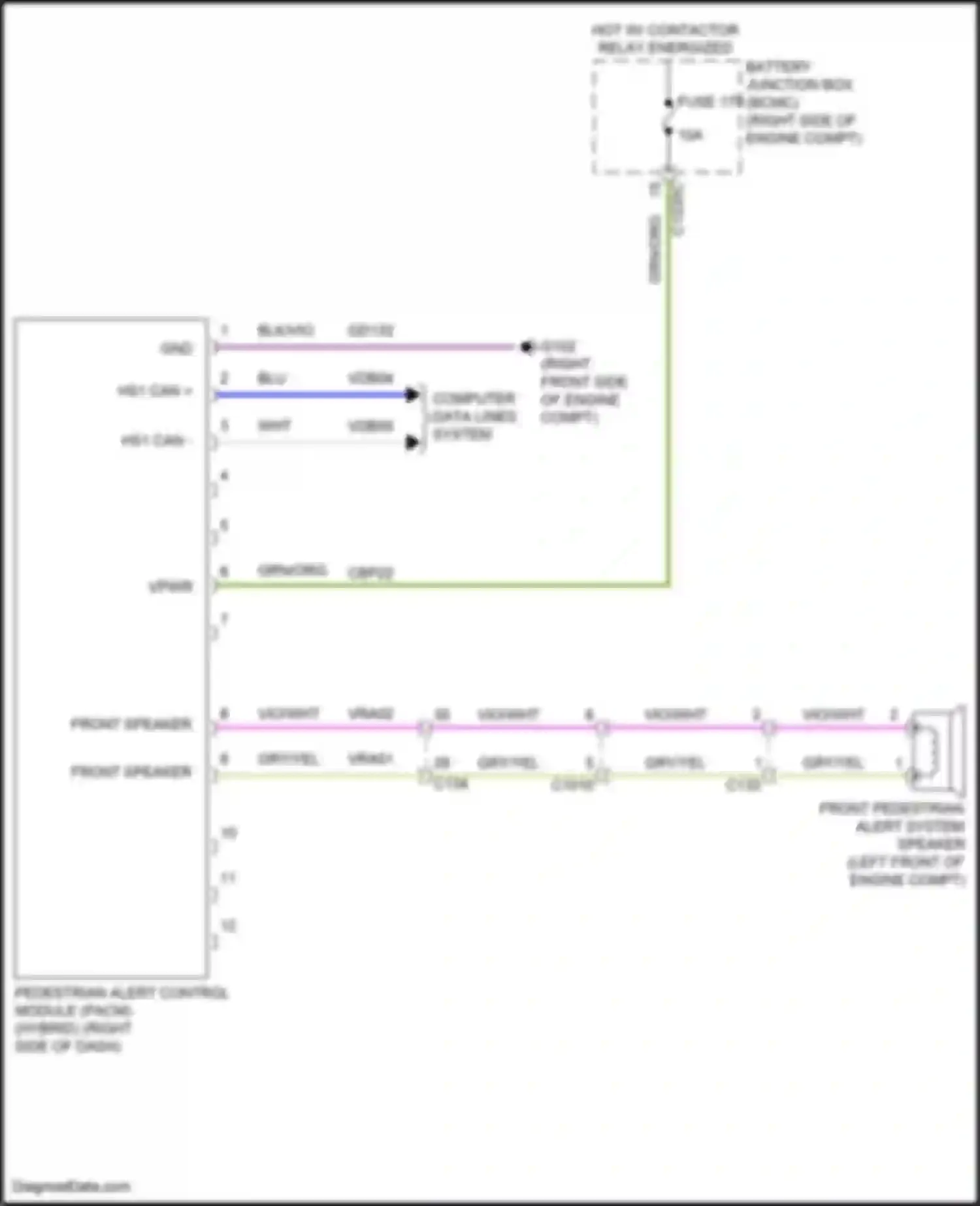 Wiring diagram front speaker for Ford F-150 XIV (2020-2024) (1 of 1)