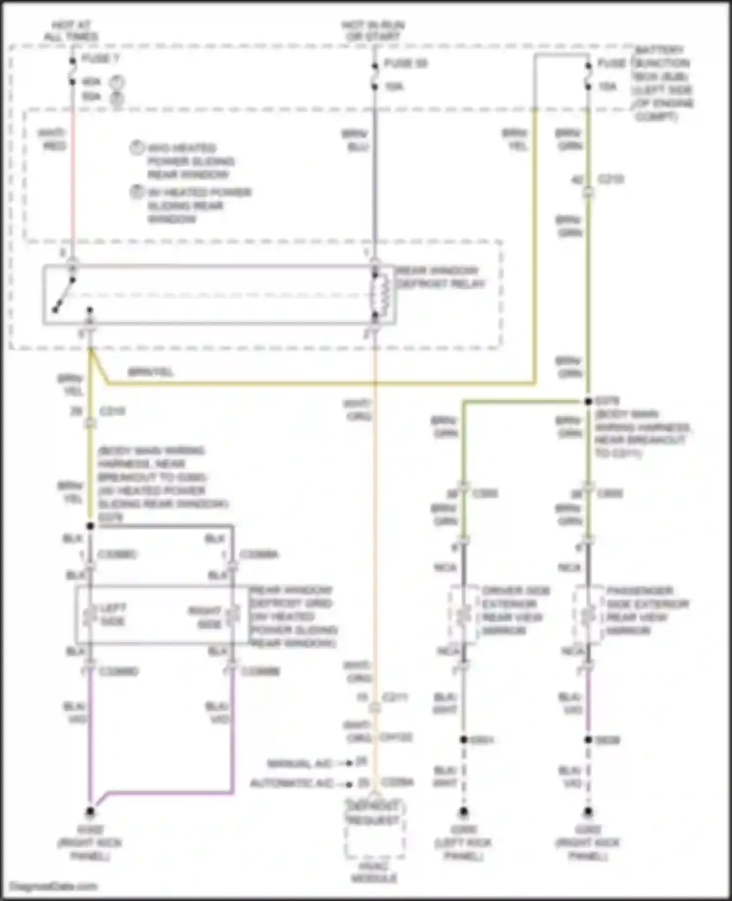 F-250 Ford XIII (2015-2017): Defoggers circuit