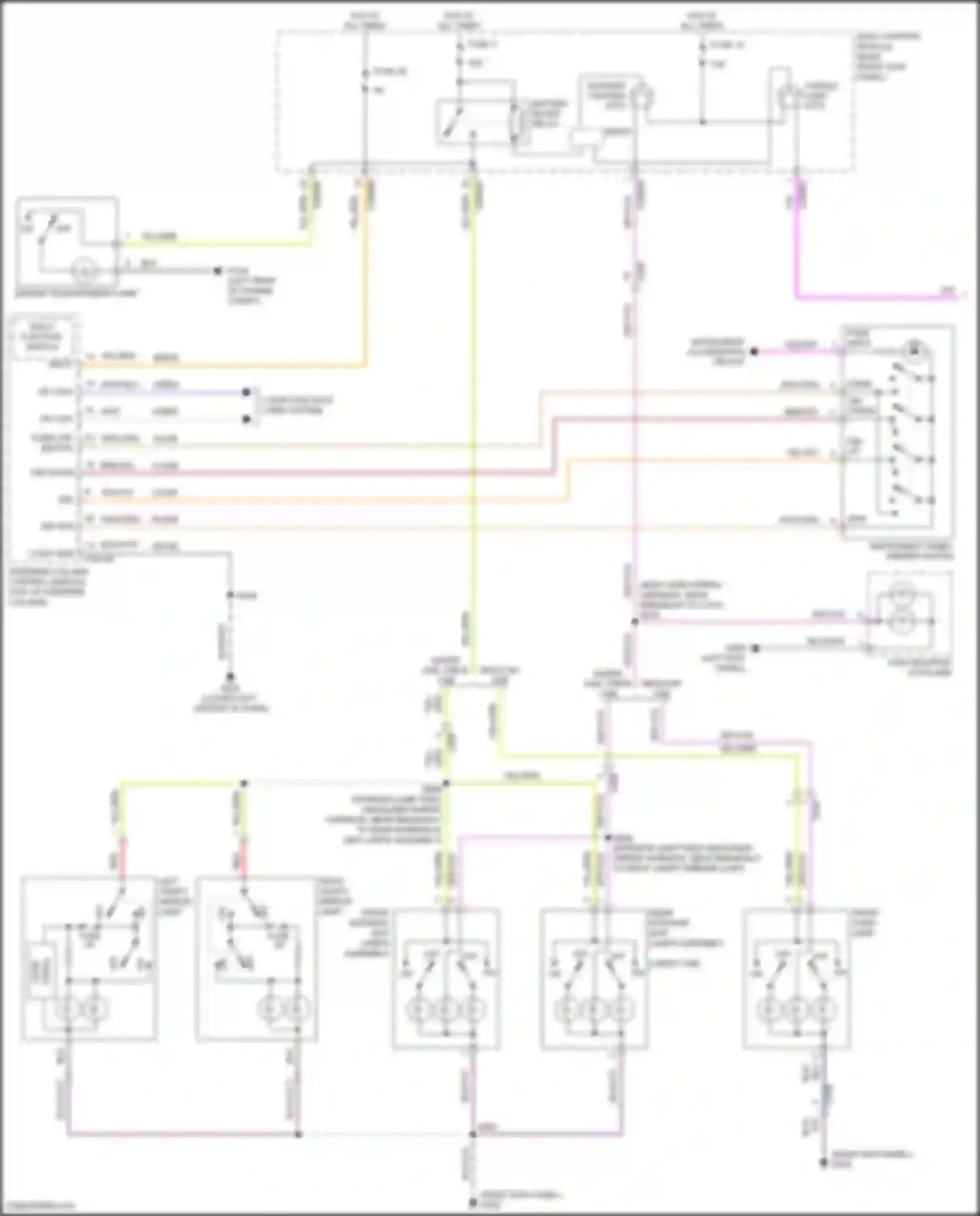 F-250 Ford XIII (2015-2017): Courtesy lamps circuit (1 of 2)