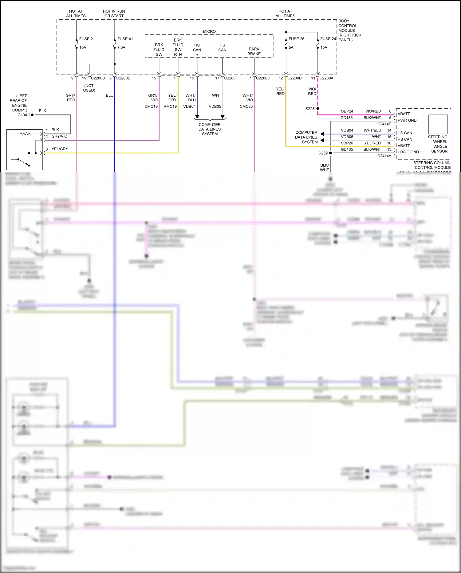Ford F-250 XIII (2015-2017) center stack switch assembly wiring diagram  (1 of 5)
