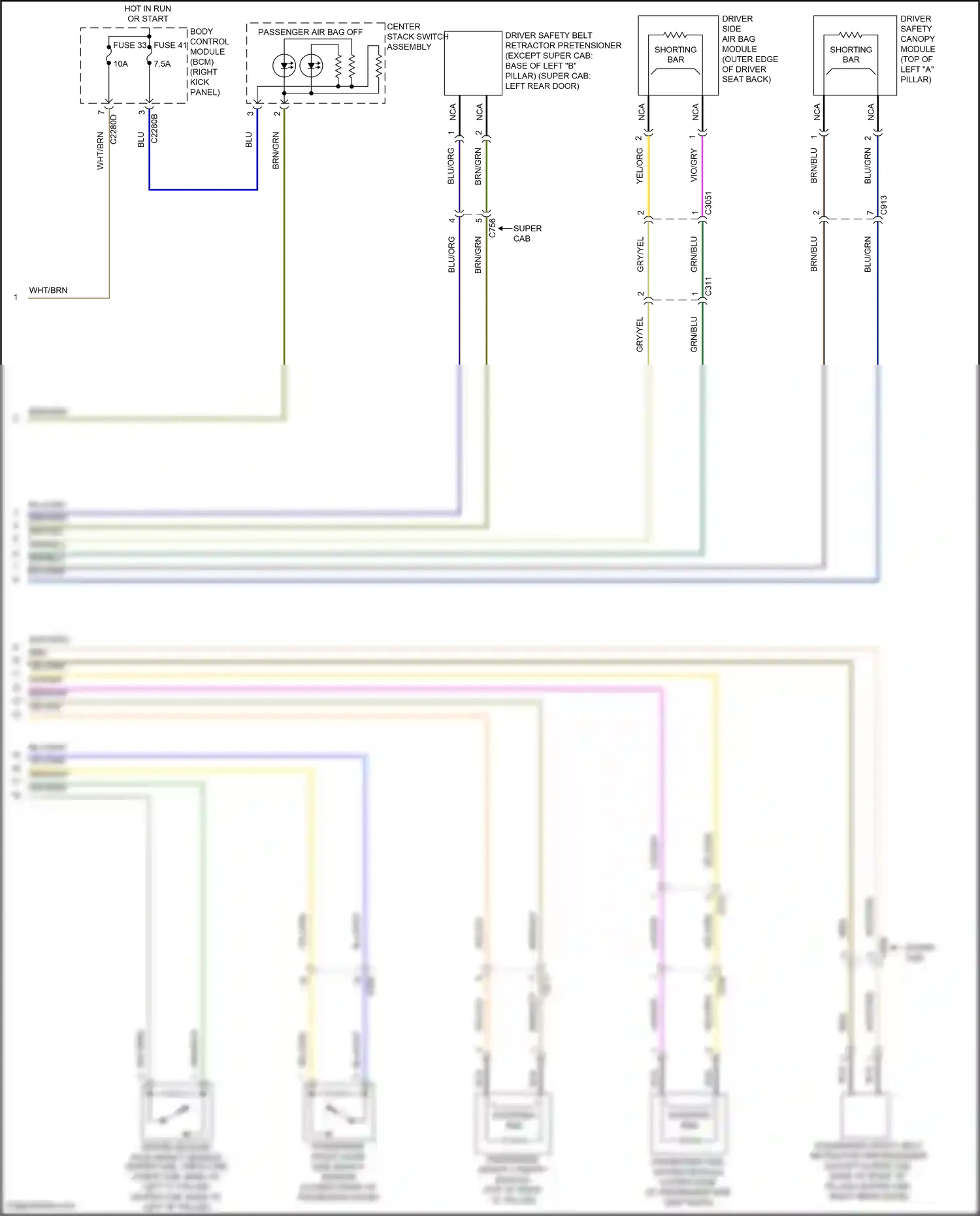Ford F-250 XIII (2015-2017) center stack switch assembly wiring diagram  (5 of 5)