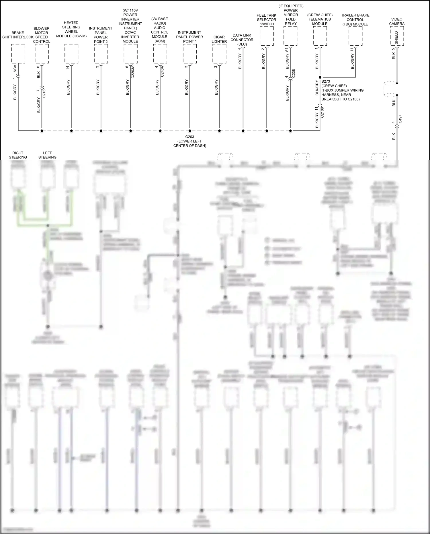 Ford F-250 XIII (2015-2017) center stack switch assembly wiring diagram  (2 of 5)