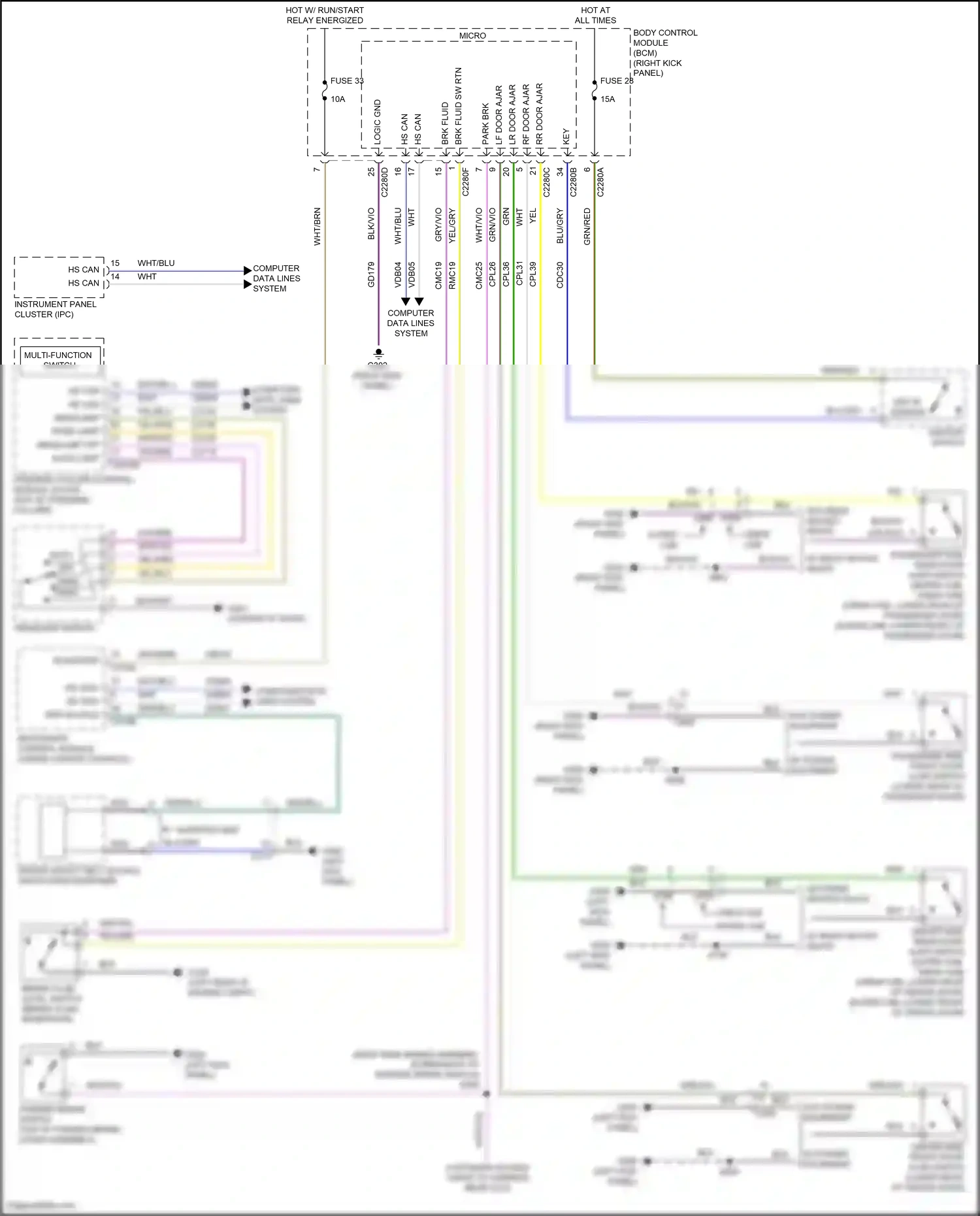 Ford F-250 XIII (2015-2017) computer data lines system wiring diagram  (3 of 69)
