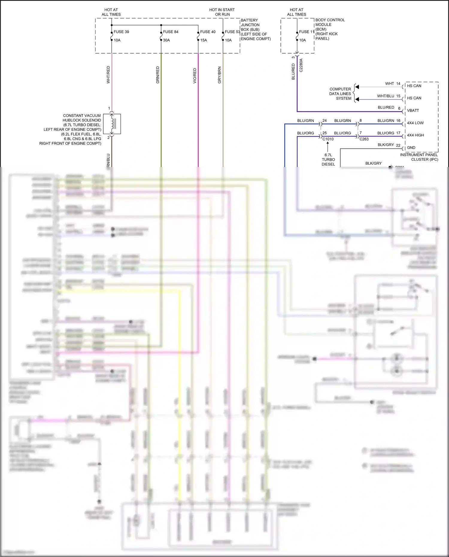 Ford F-250 XIII (2015-2017) diff lock ctrl wiring diagram  (1 of 2)