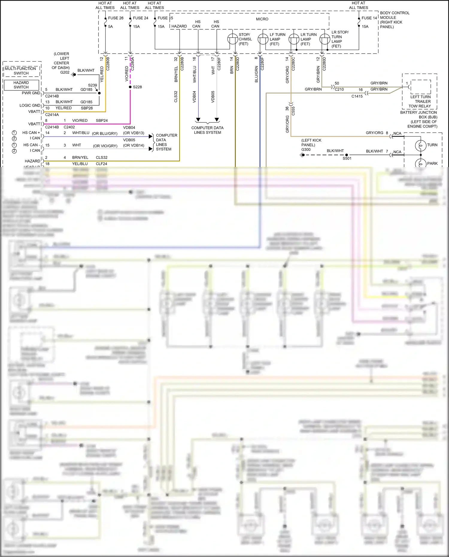 Ford F-250 XIII (2015-2017) multi- function switch wiring diagram  (3 of 6)
