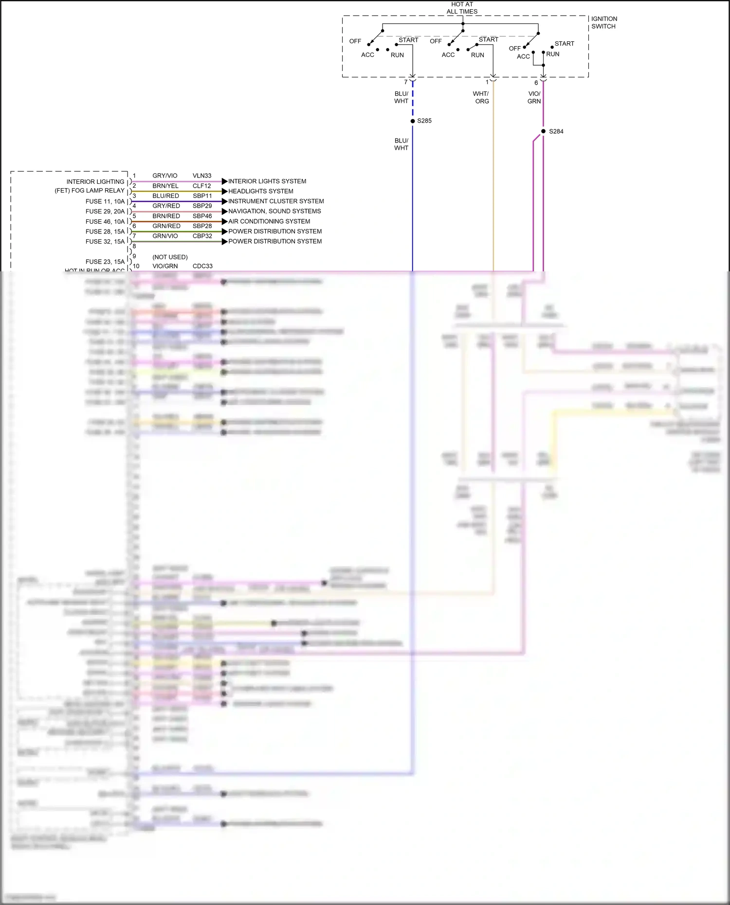 Ford F-250 XIII (2015-2017) shift interlock system wiring diagram  (1 of 2)