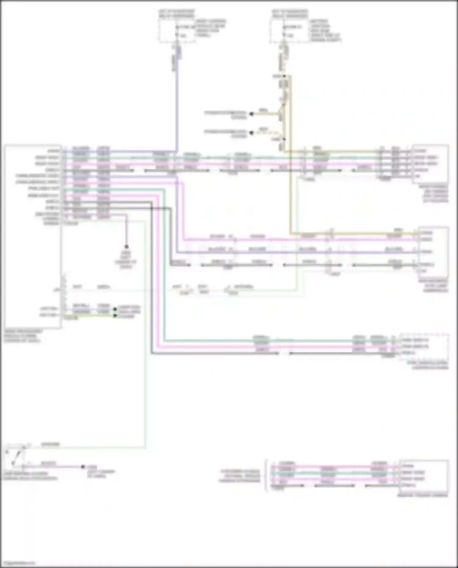F-250 Ford XIV (2017-2024): All around vision camera circuit, w/o 360 view