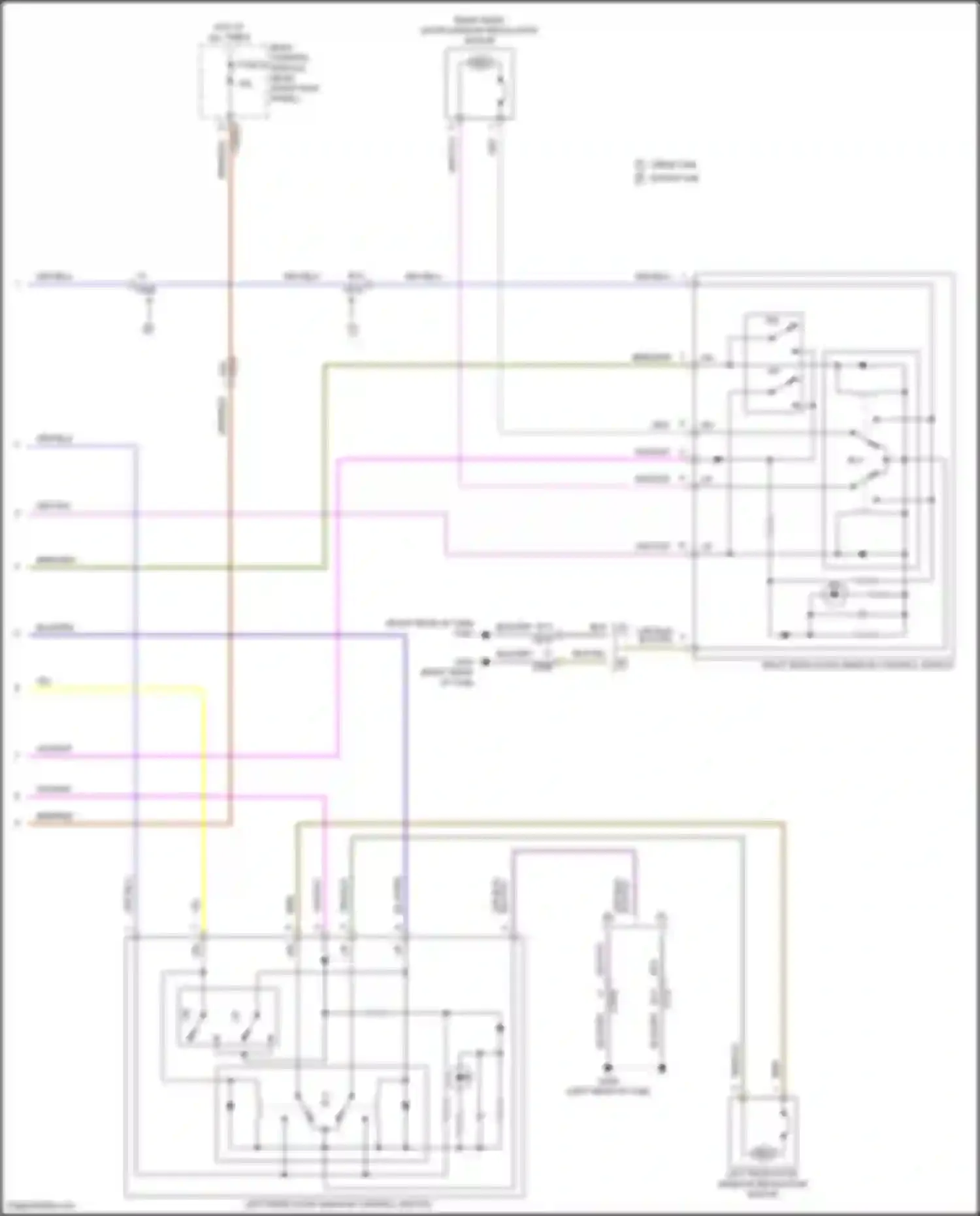 F-250 Ford XIV (2017-2024): Power windows circuit, crew cab (2 of 2)