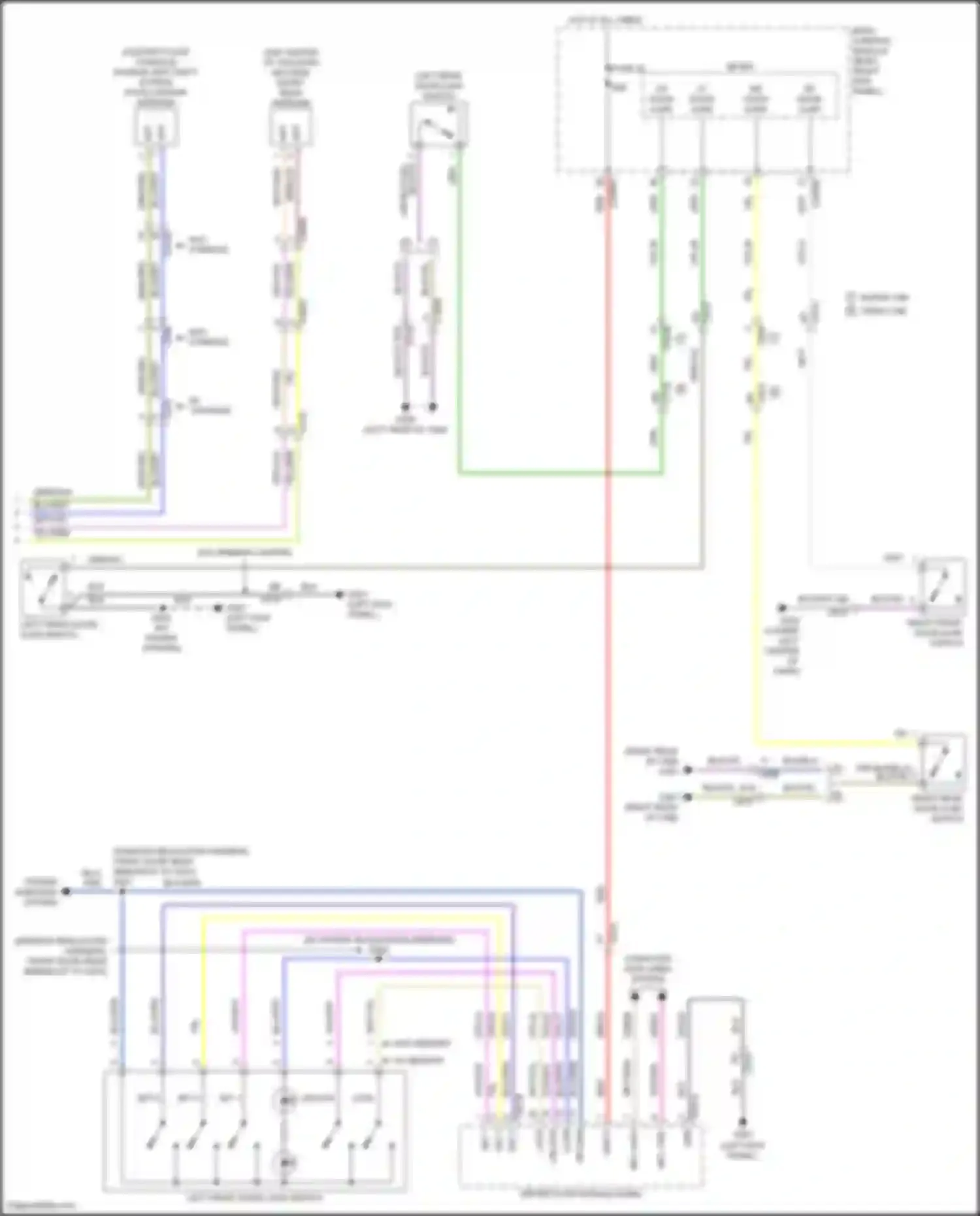 Wiring diagram left front door lock switch for Ford F-250 XIV (2017-2024) (3 of 11)