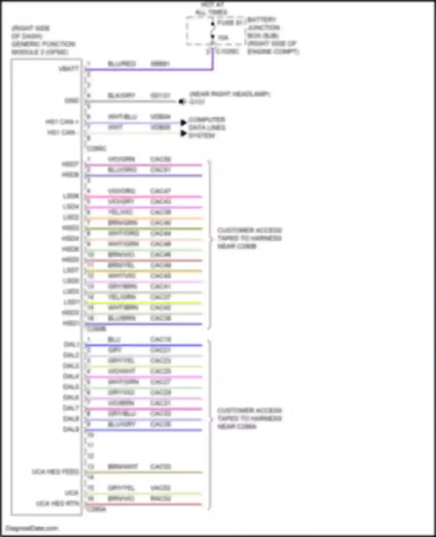 F-350 Ford XIV (2017-2020): Generic electronic module circuit