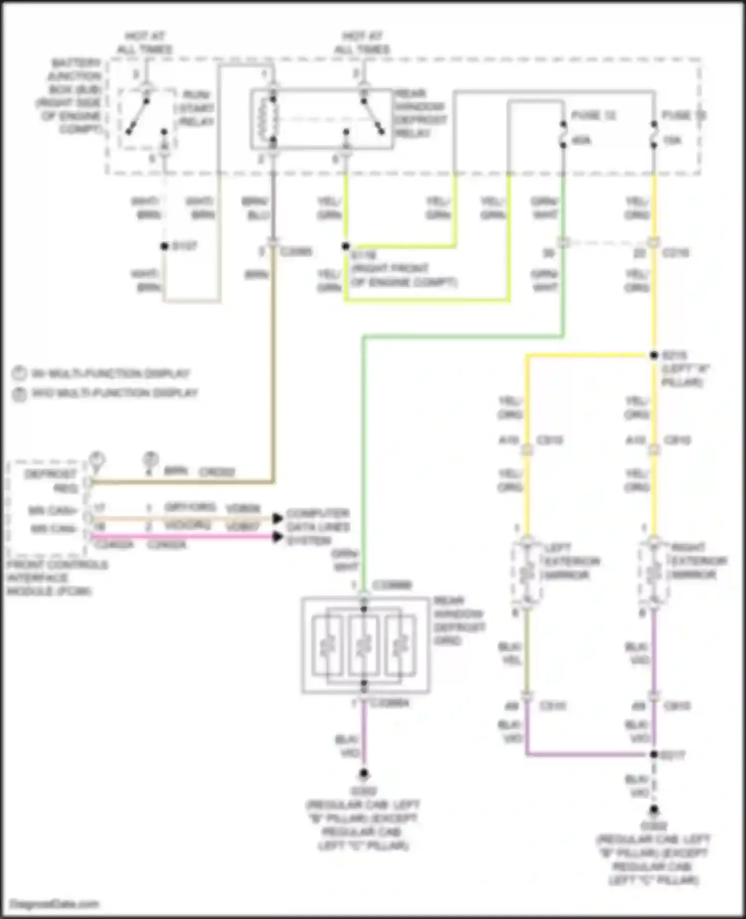 F-350 Ford XIV (2017-2020): Defoggers circuit