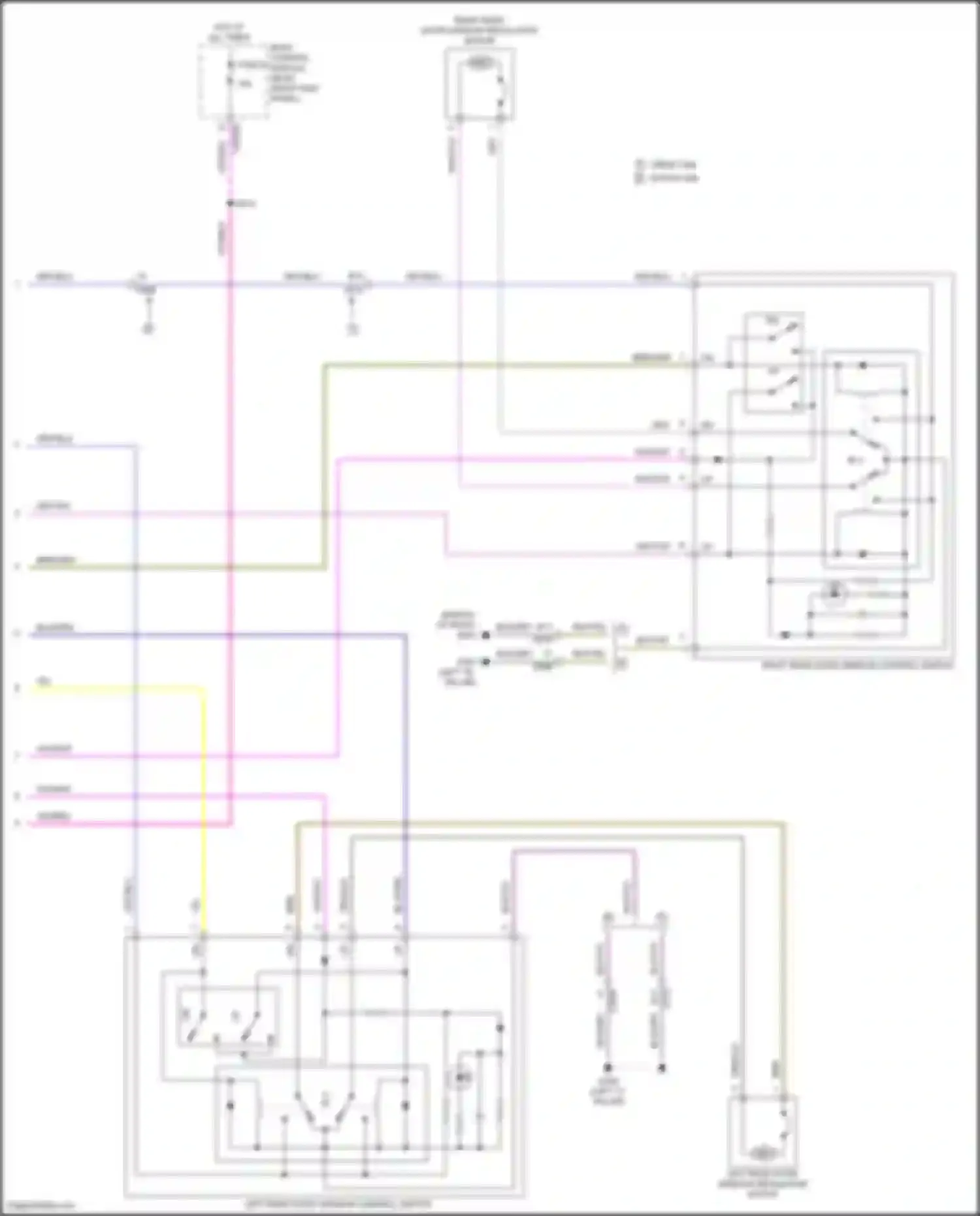 F-350 Ford XIV (2017-2020): Power windows circuit, crew cab (2 of 2)