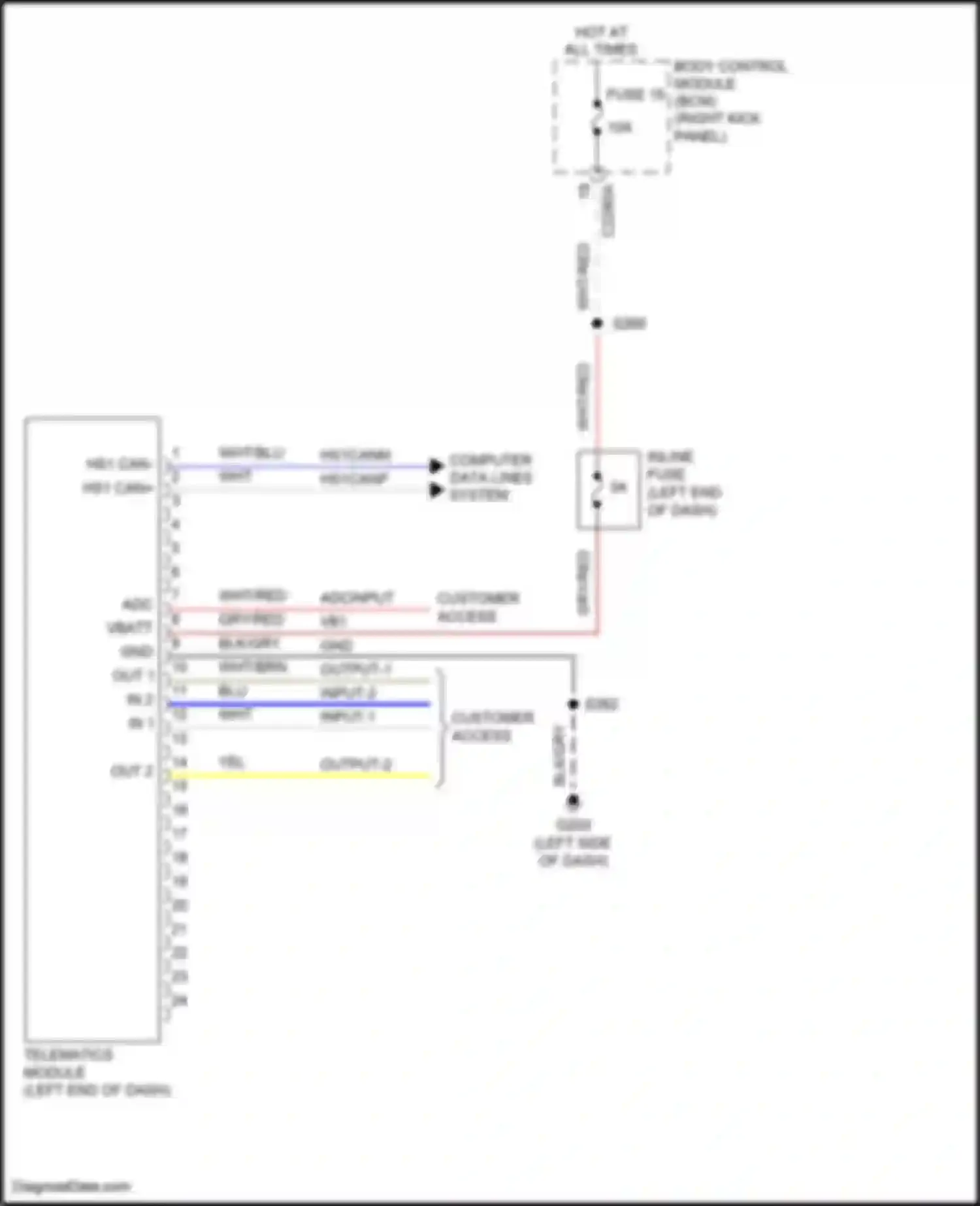 Wiring diagram fuse 15 for Ford F-350 XIV (2017-2020) (3 of 6)