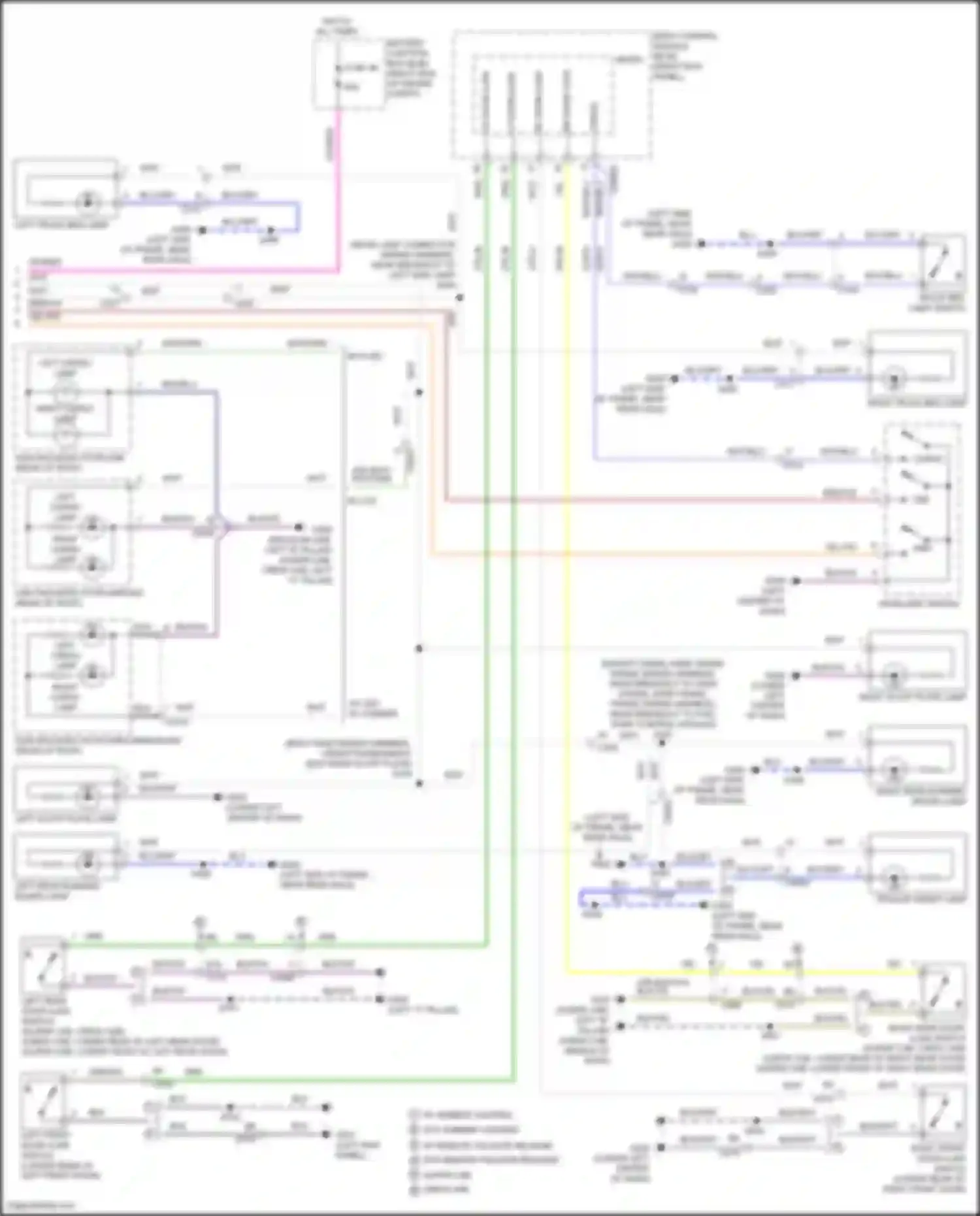 Wiring diagram left scuff plate lamp for Ford F-350 XIV (2017-2020) (1 of 2)