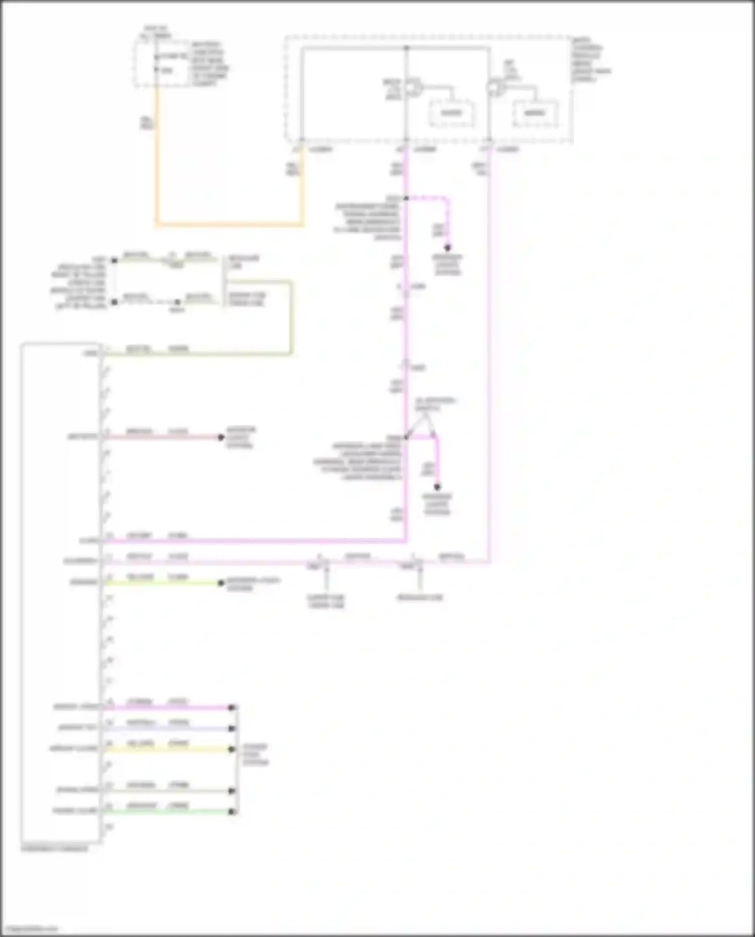 Wiring diagram overhead console for Ford F-350 XIV (2017-2020) (3 of 5)