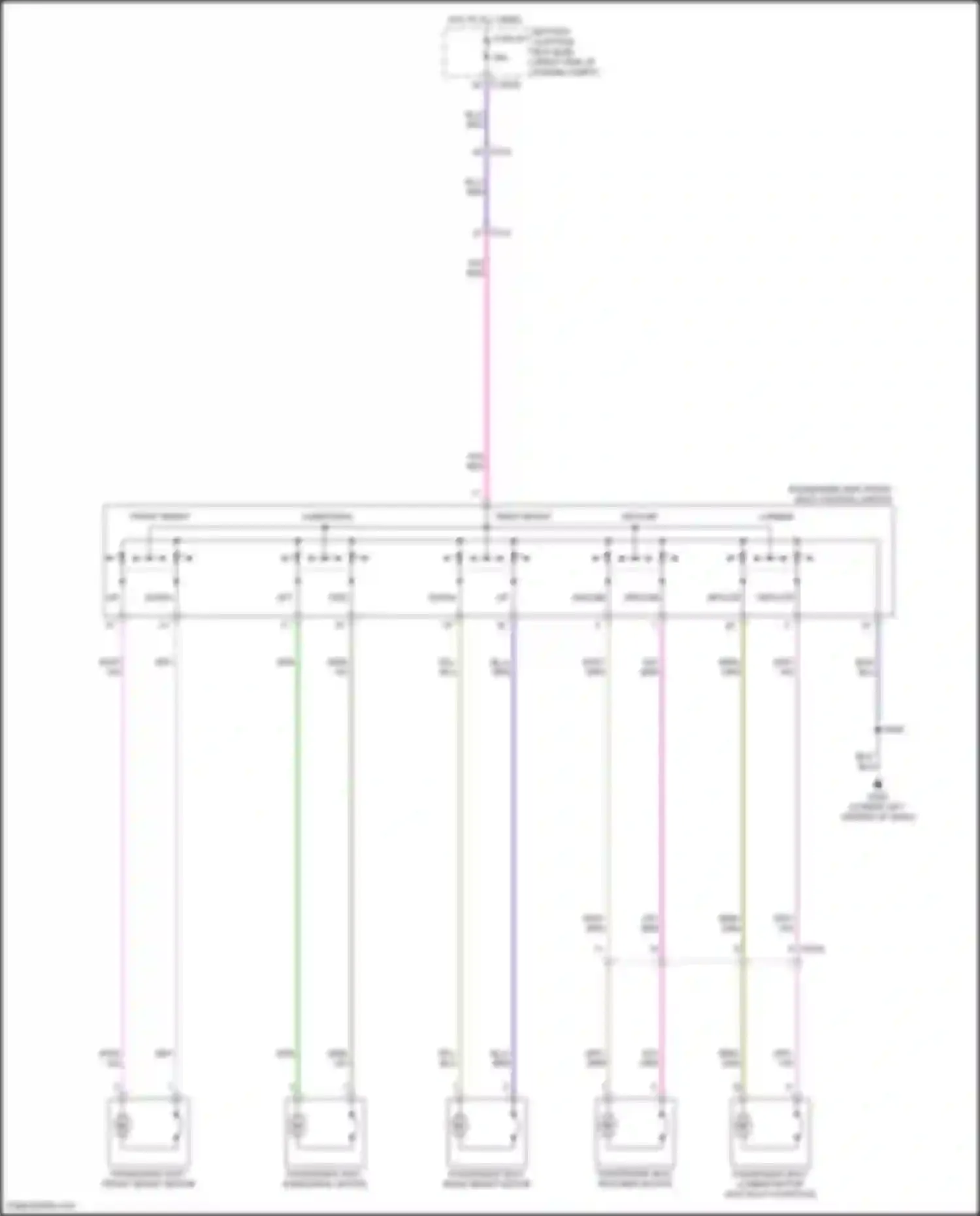 Wiring diagram passenger side front seat control switch for Ford F-350 XIV (2017-2020) (4 of 4)