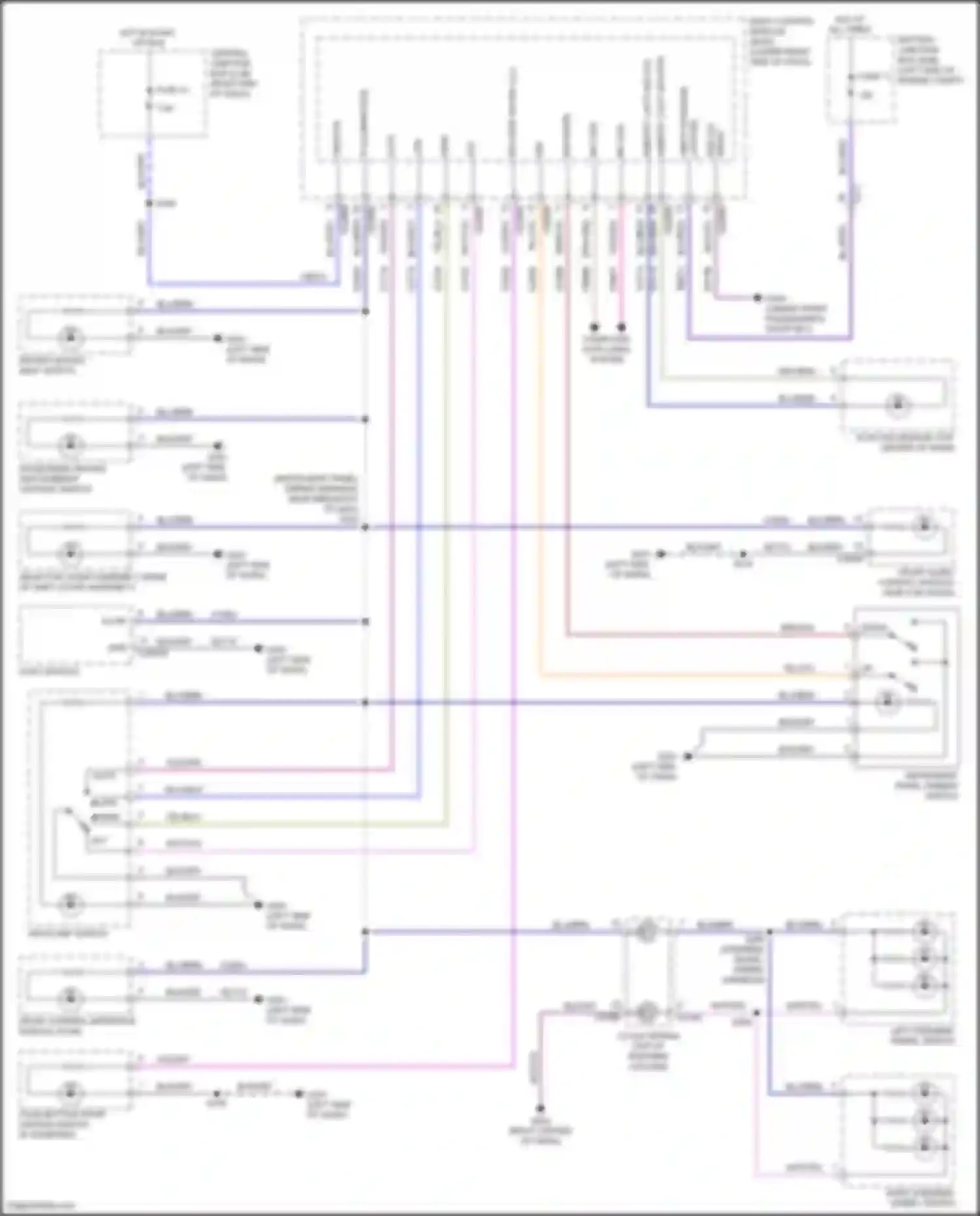 Wiring diagram passenger heated seat/ambient lighting switch for Ford Fiesta ST VII (2018-2021) (2 of 2)