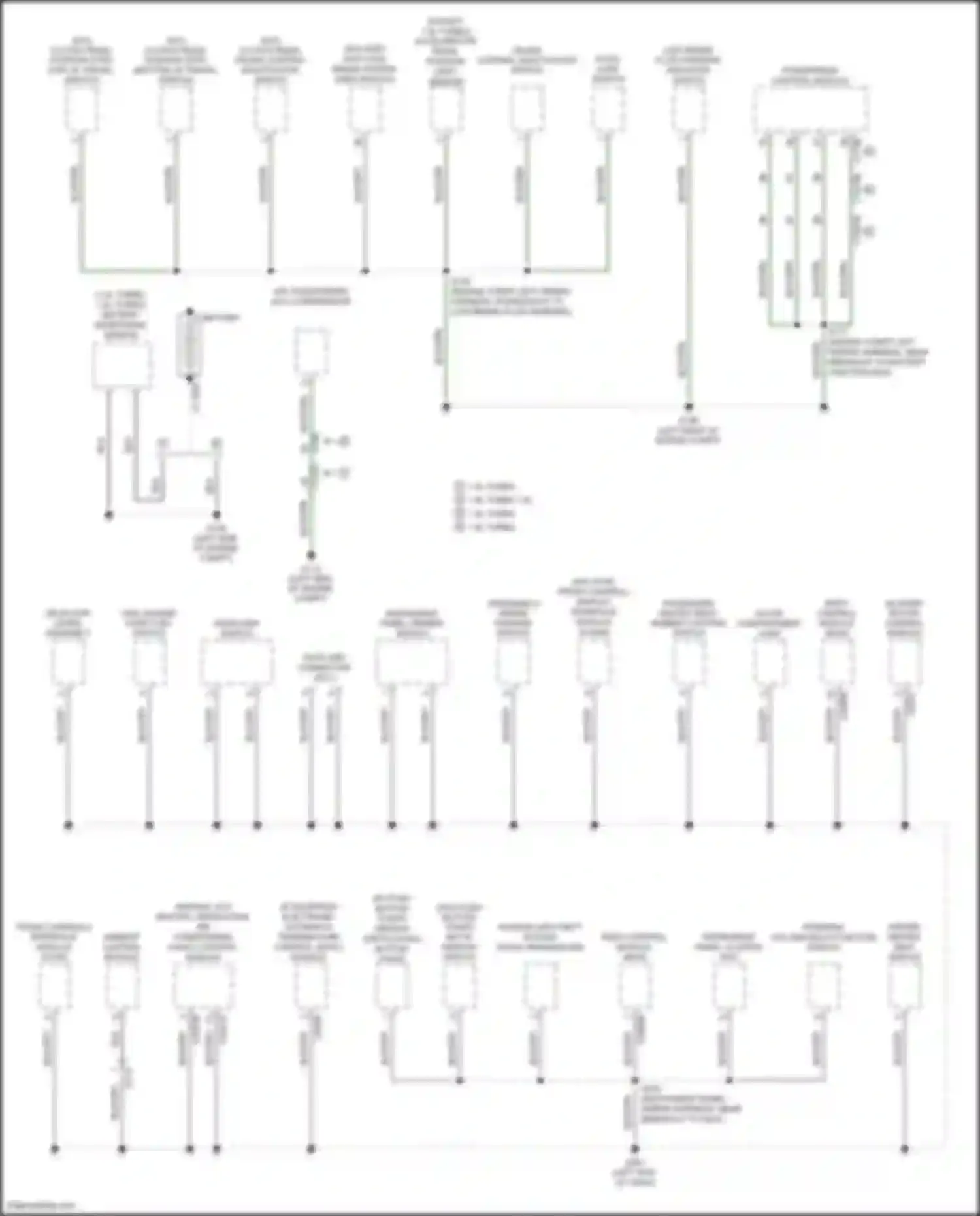 Fiesta Ford Mk6 facelift (2012-2019): Ground distribution circuit (1 of 4)