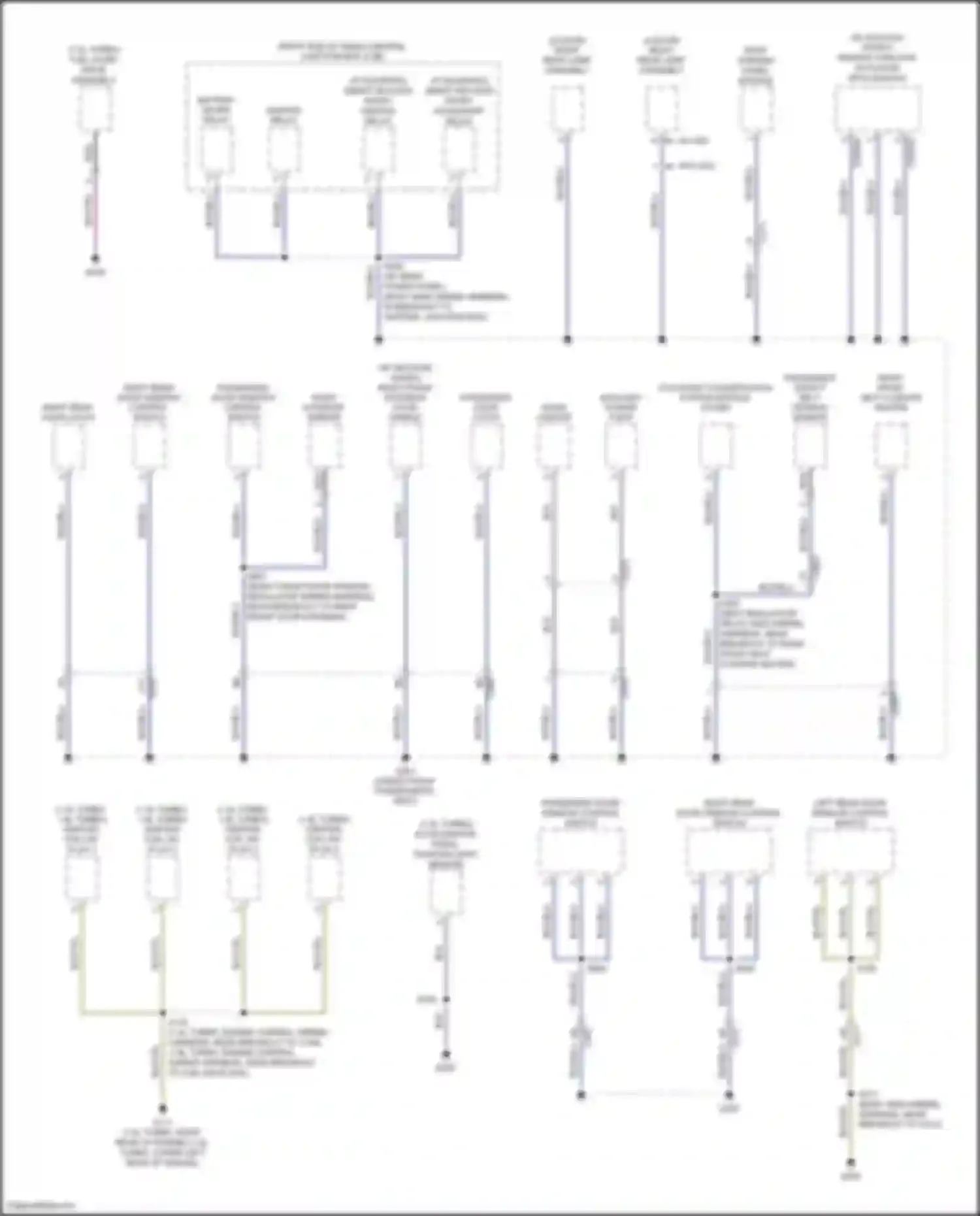 Fiesta Ford Mk6 facelift (2012-2019): Ground distribution circuit (3 of 4)