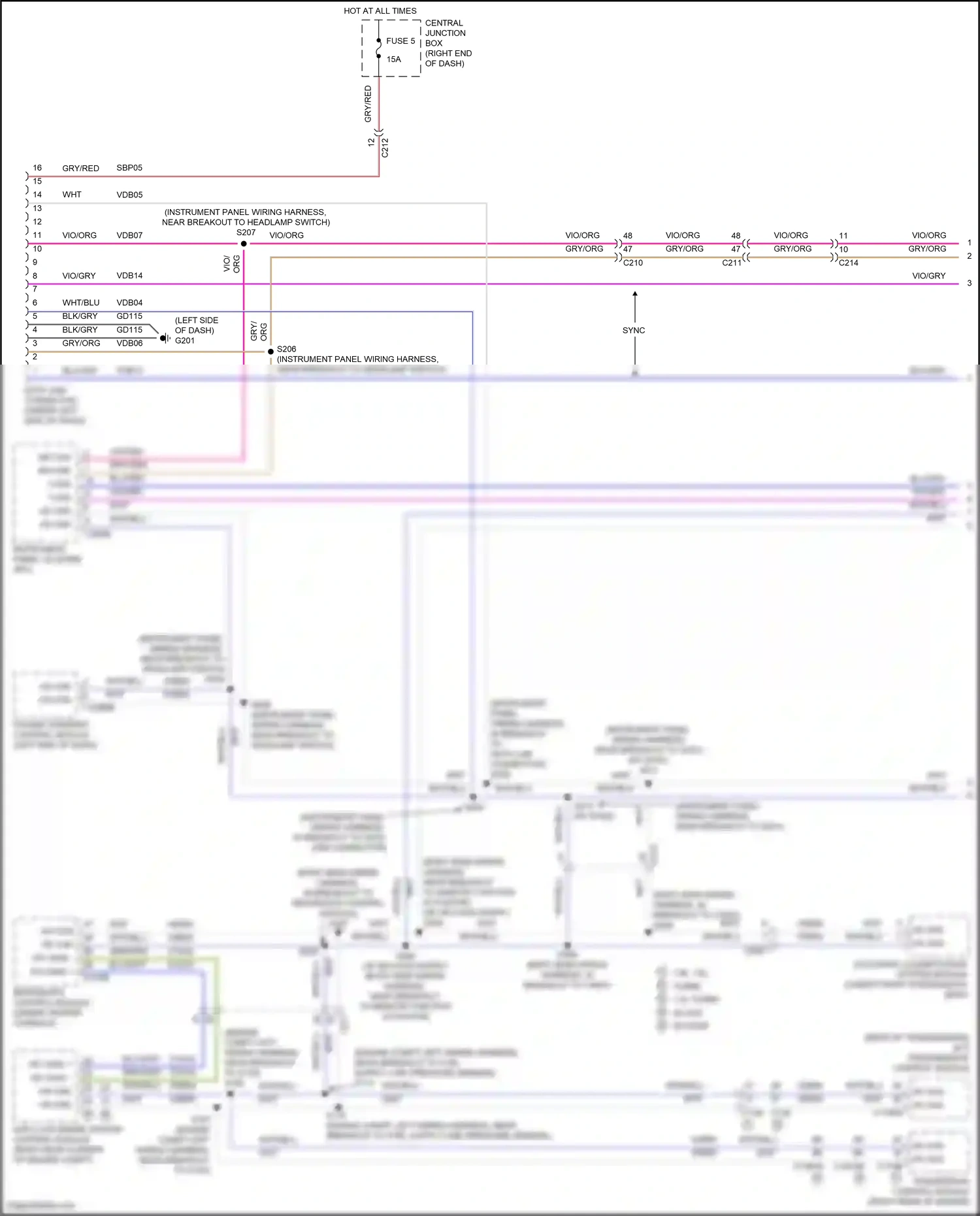 Wiring diagram anti-lock brake system control module for Ford Fiesta Mk6 facelift (2012-2019) (1 of 1)
