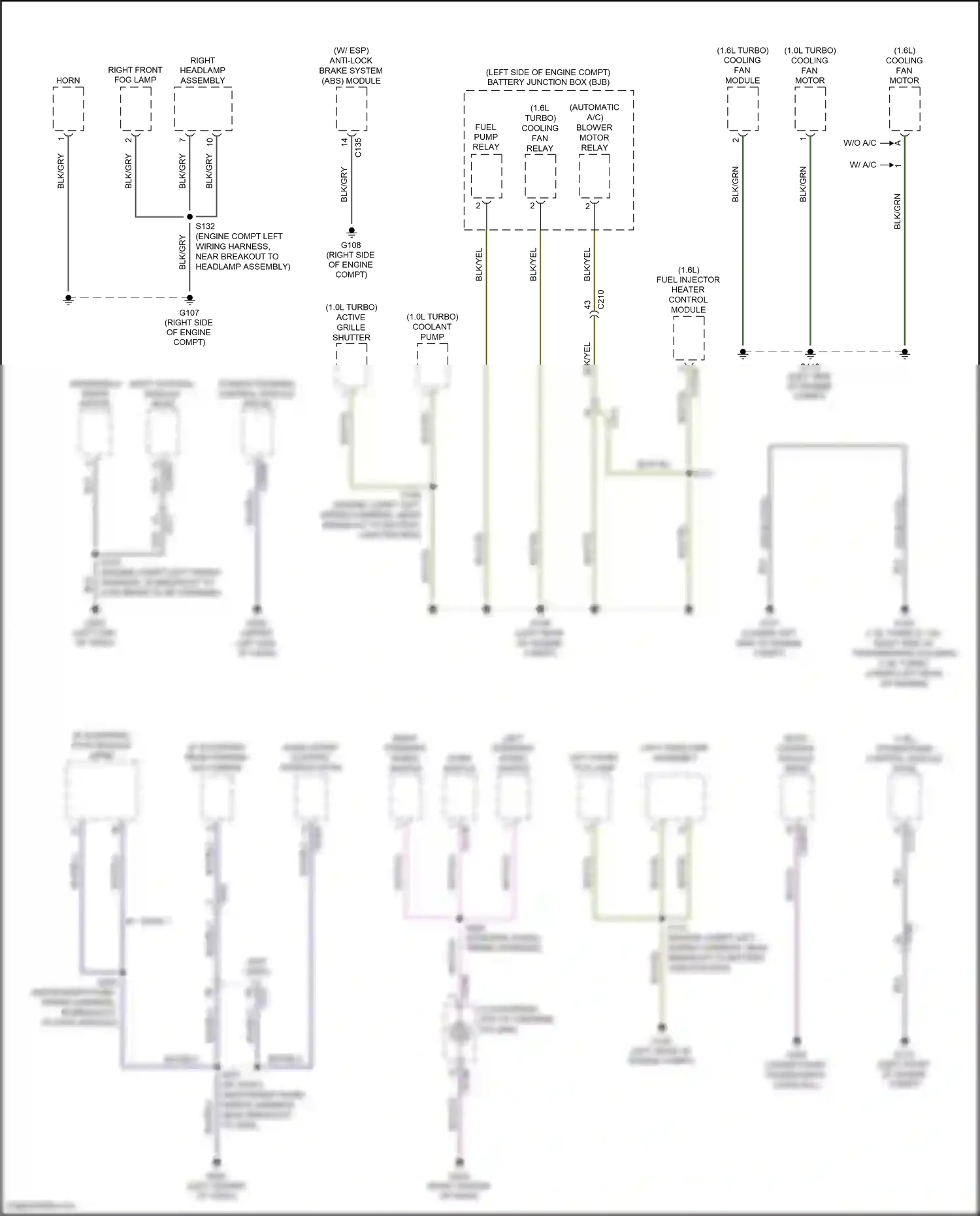 Wiring diagram automatic a/c for Ford Fiesta Mk6 facelift (2012-2019) (1 of 2)