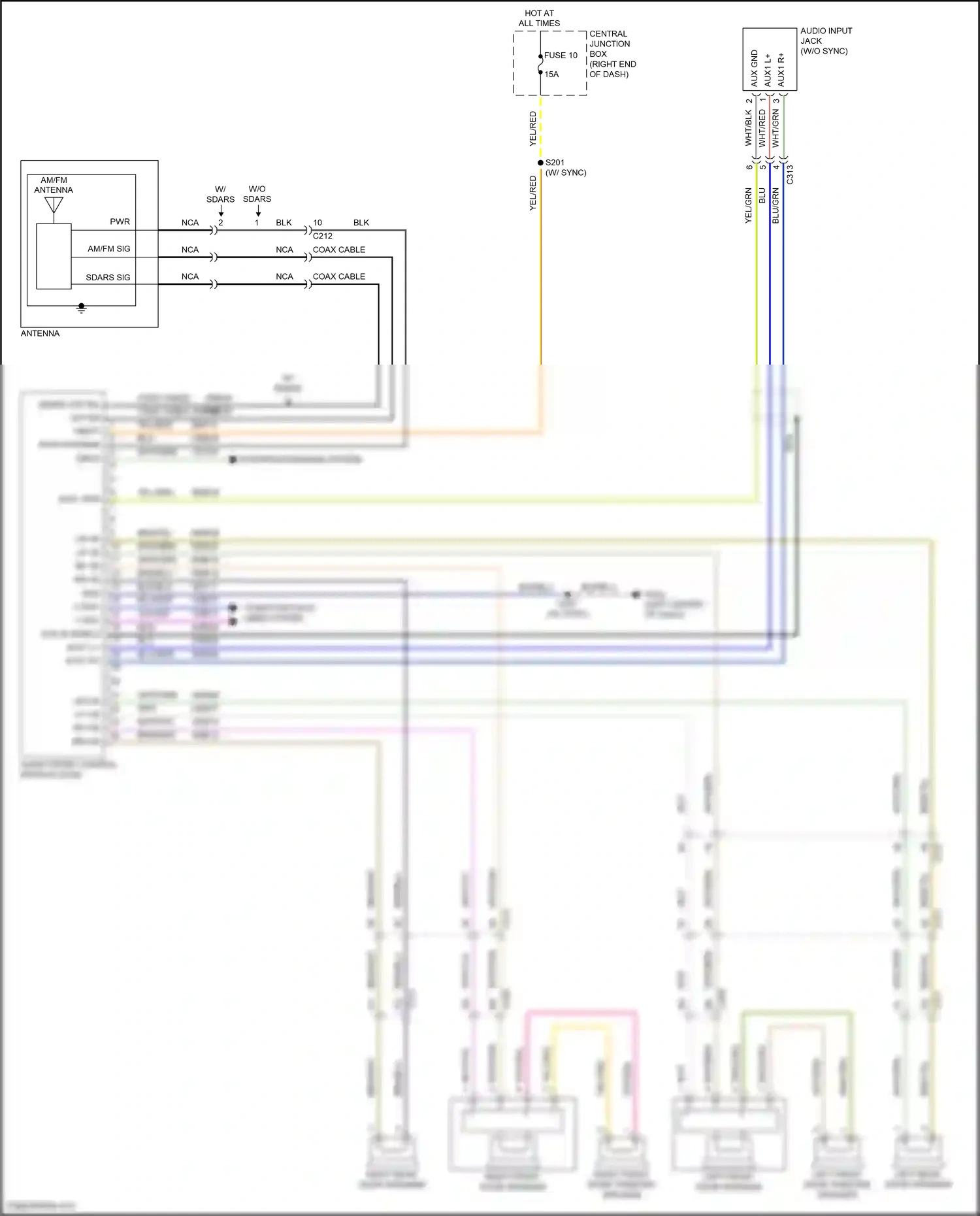 Wiring diagram blu/grn for Ford Fiesta Mk6 facelift (2012-2019) (3 of 29)