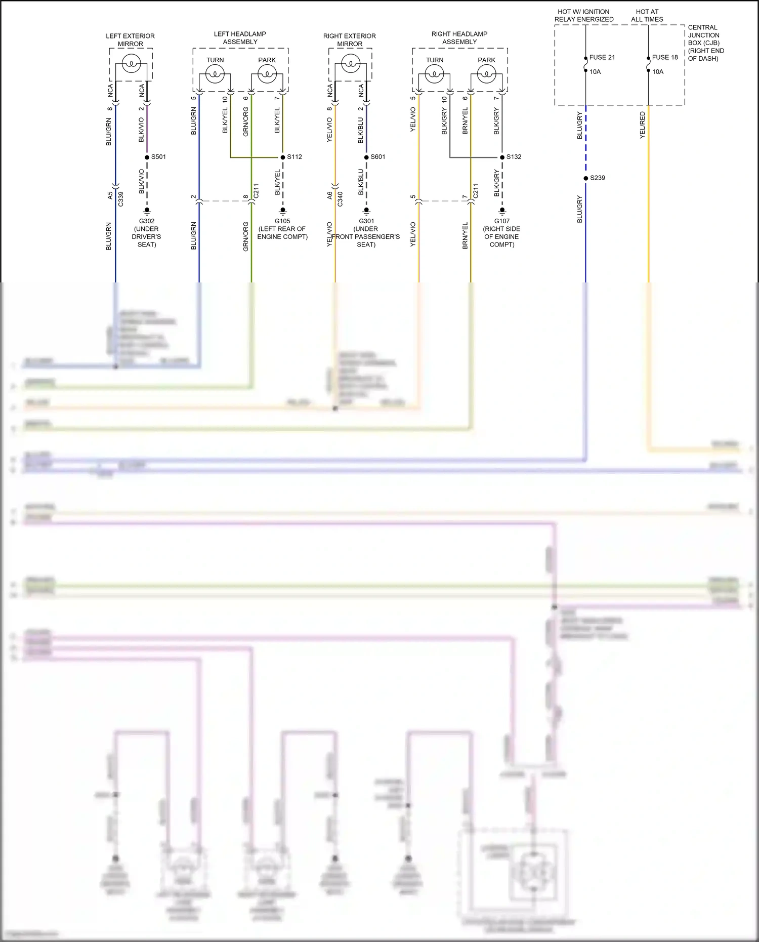 Wiring diagram blu/grn for Ford Fiesta Mk6 facelift (2012-2019) (23 of 29)