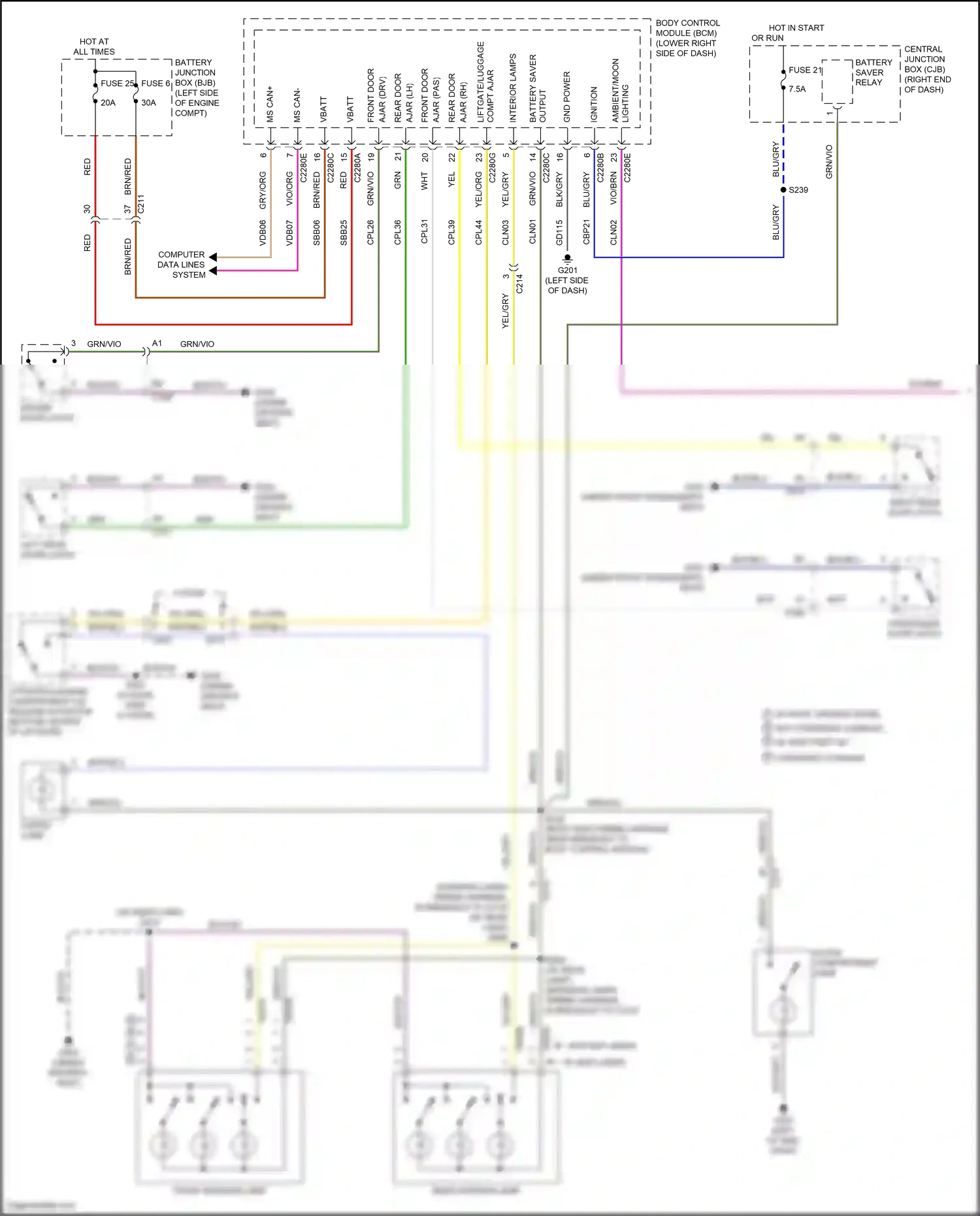 Wiring diagram compt ajar for Ford Fiesta Mk6 facelift (2012-2019) (1 of 1)